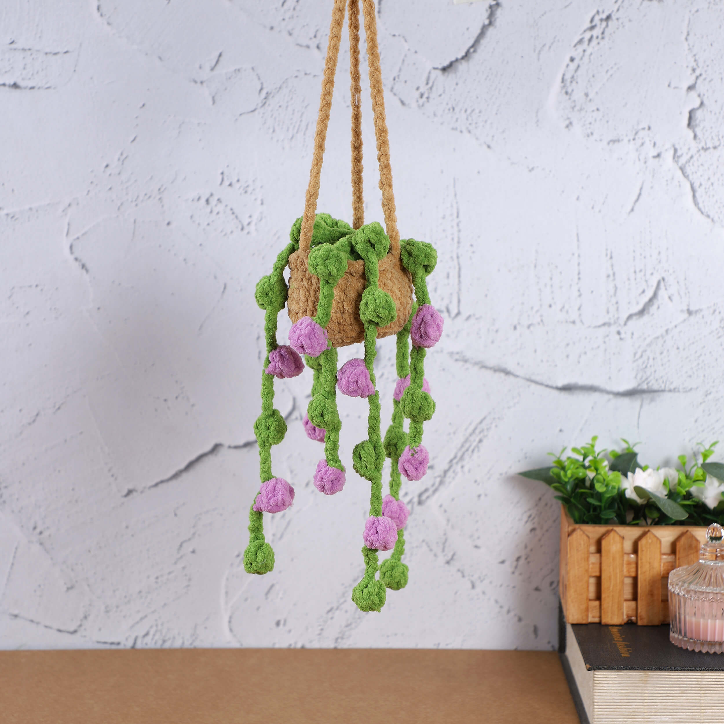 Vine Hanger - Handcrafted Crochet Flowers