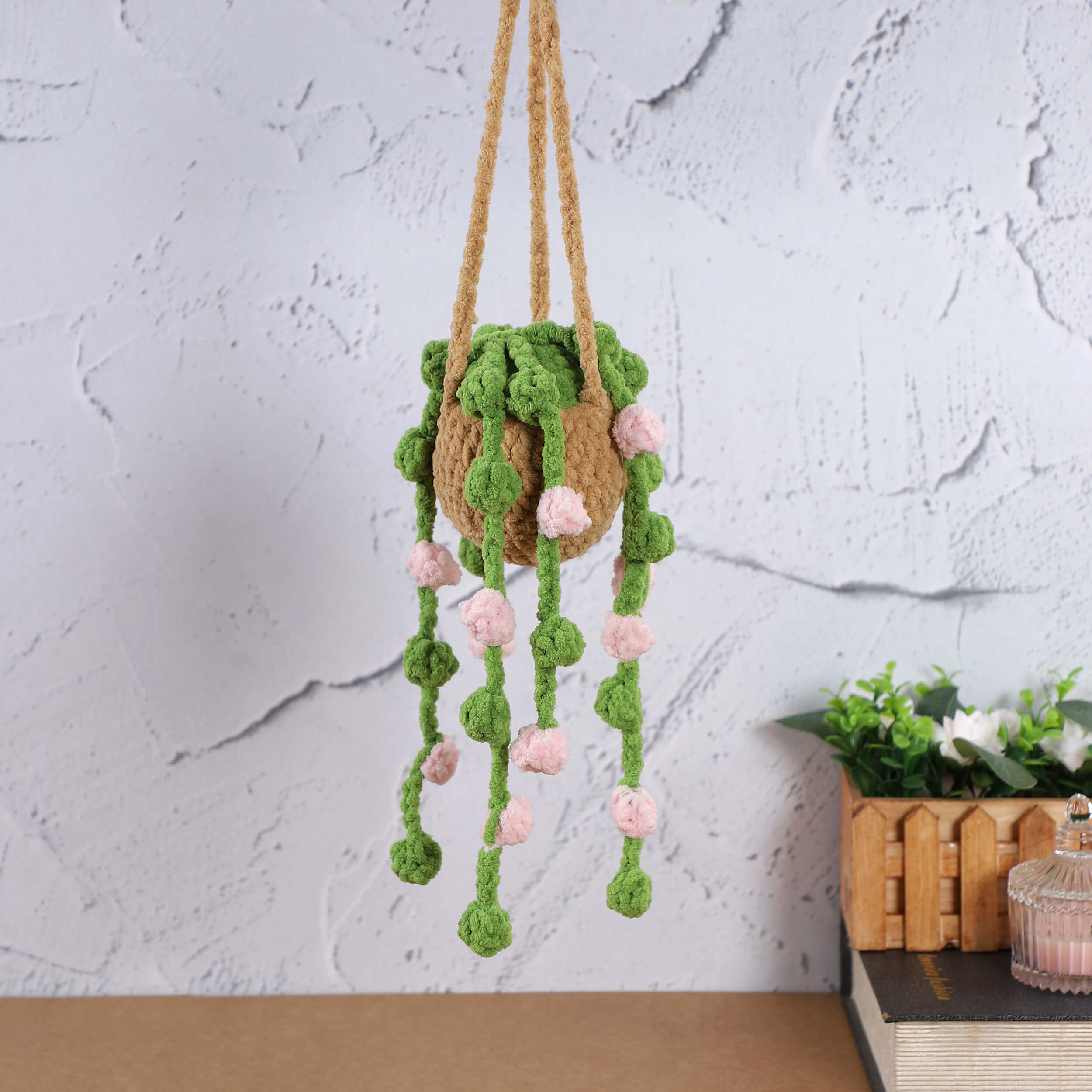 Vine Hanger - Handcrafted Crochet Flowers