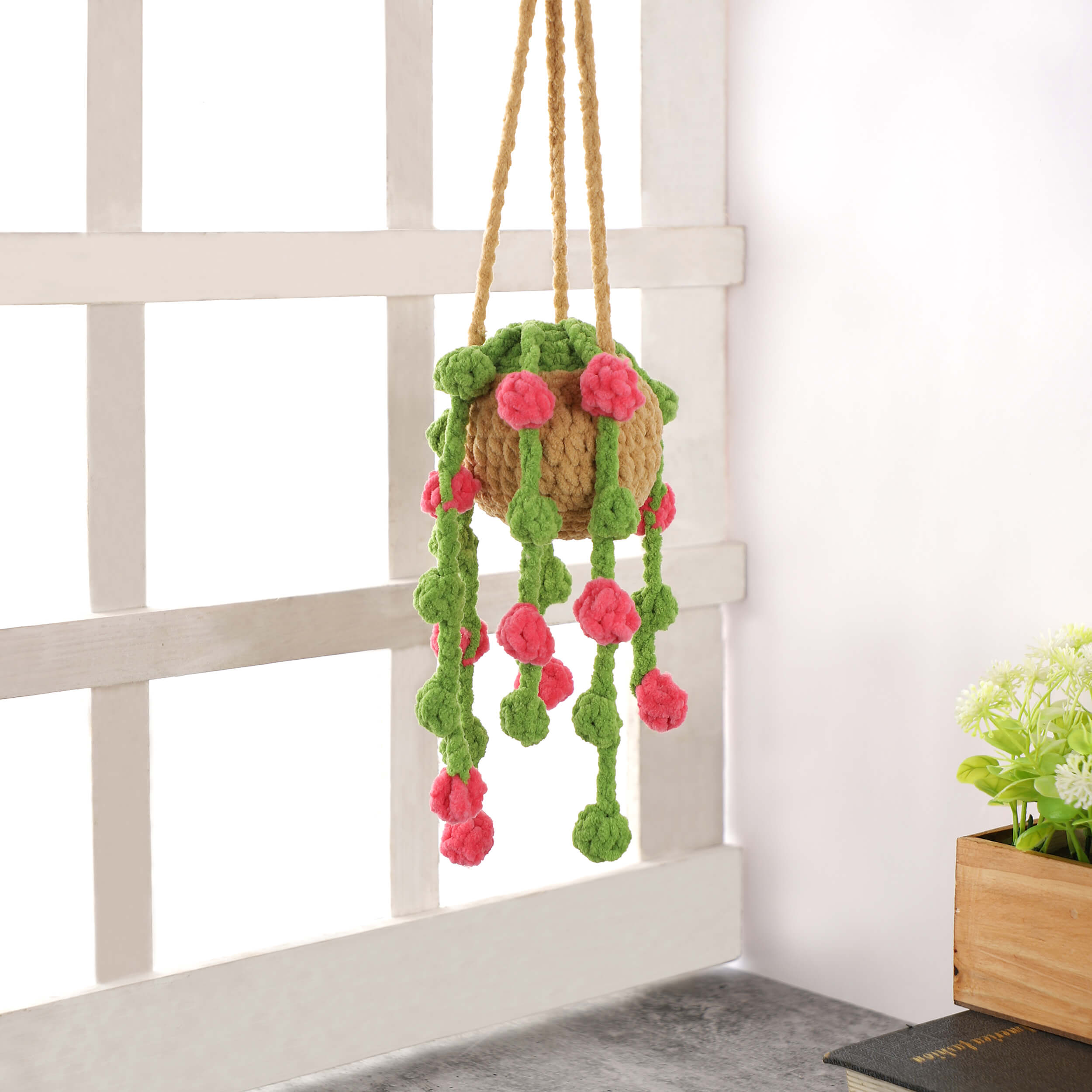 Vine Hanger - Handcrafted Crochet Flowers