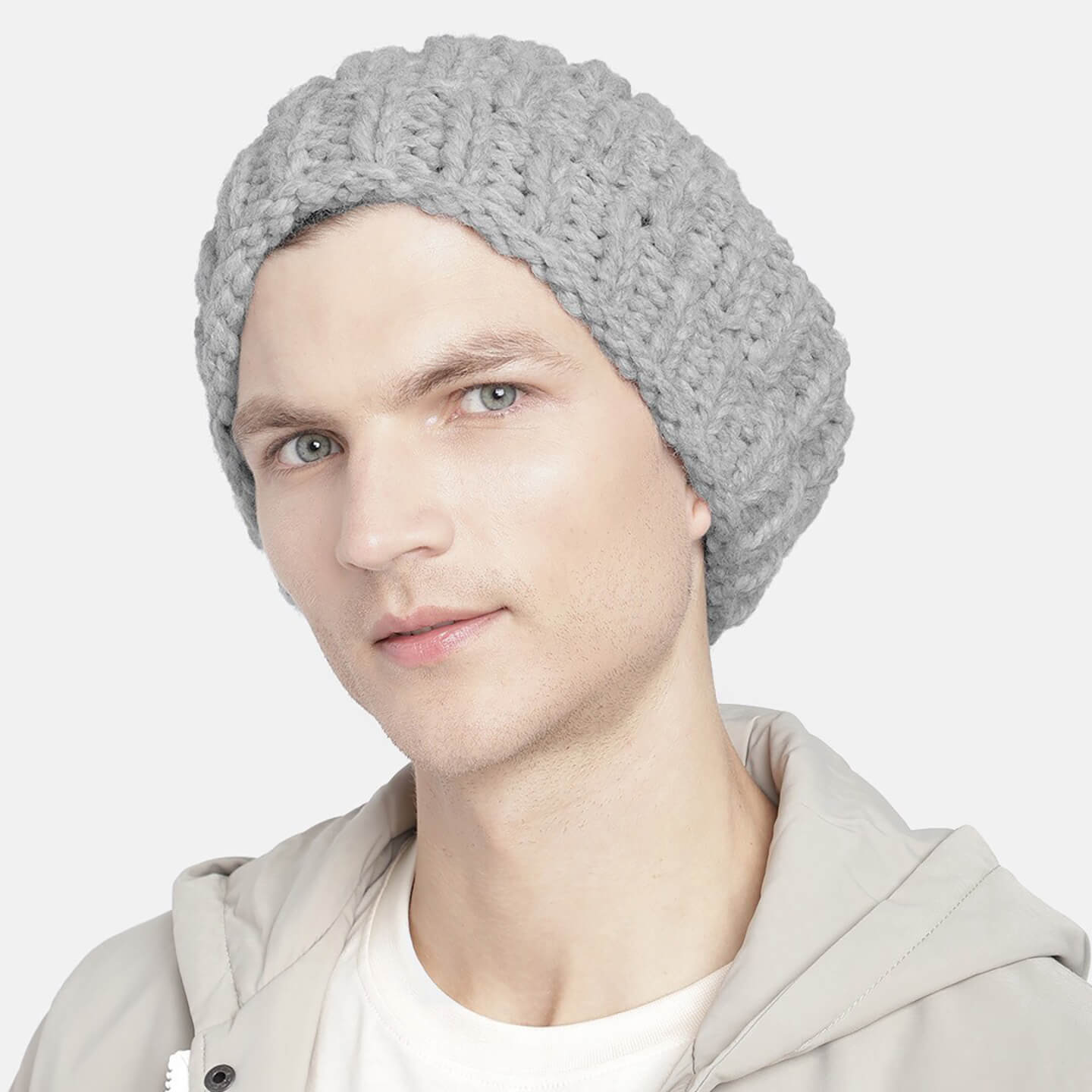 Men Self Design Acrylic Beanie - 3336