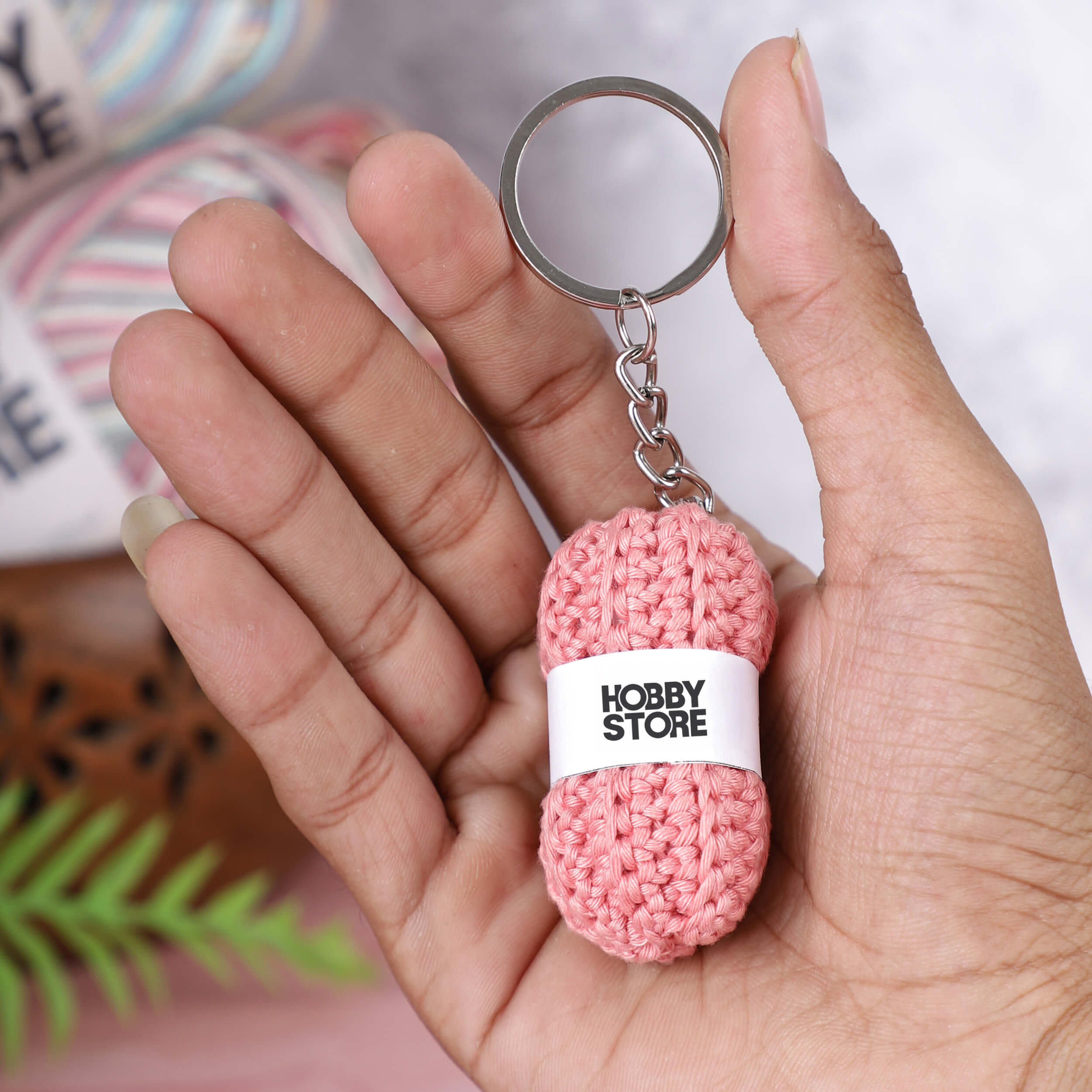Hobby Store Mini Yarn Ball Keychains