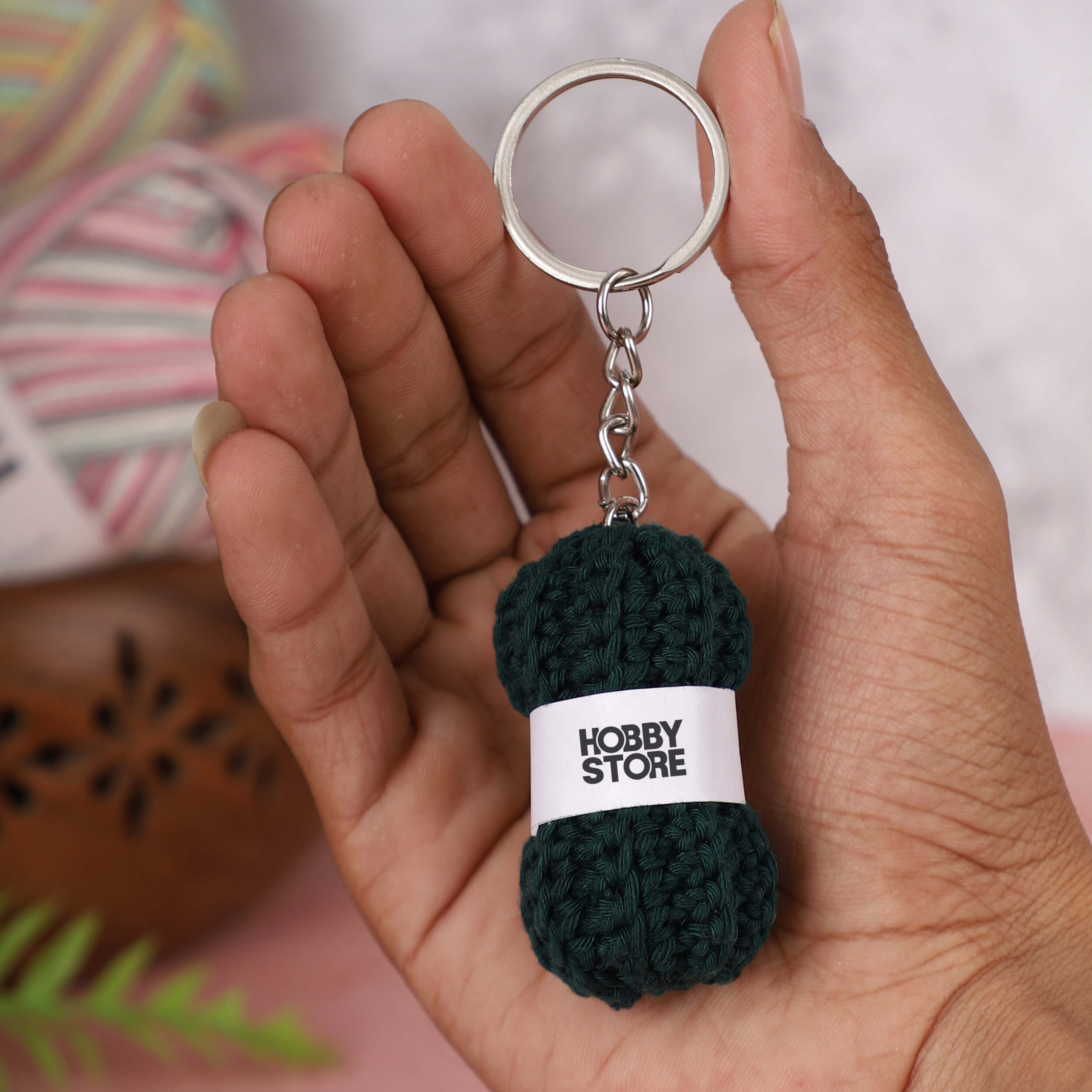 Hobby Store Mini Yarn Ball Keychains