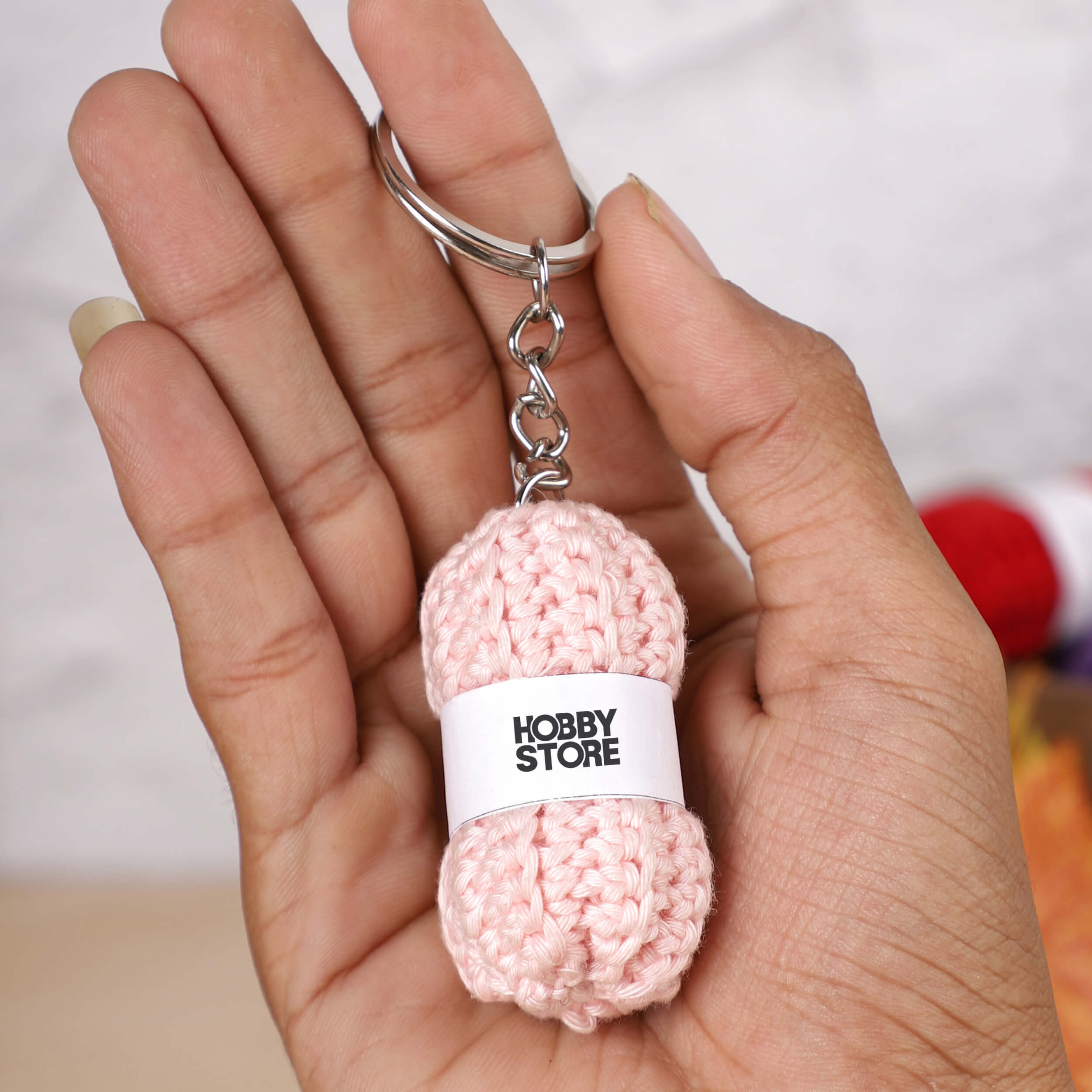 Hobby Store Mini Yarn Ball Keychains