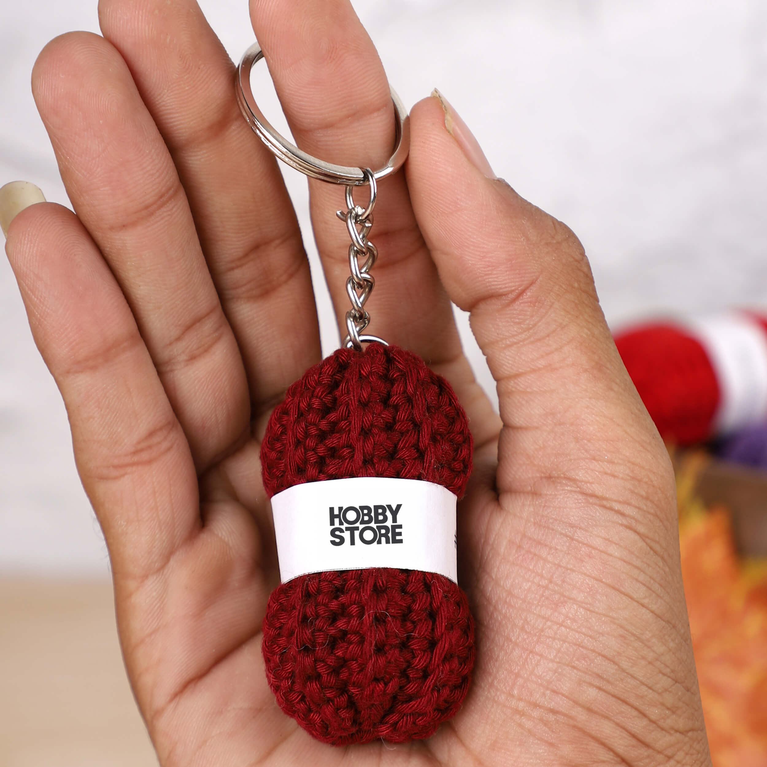 Hobby Store Mini Yarn Ball Keychains