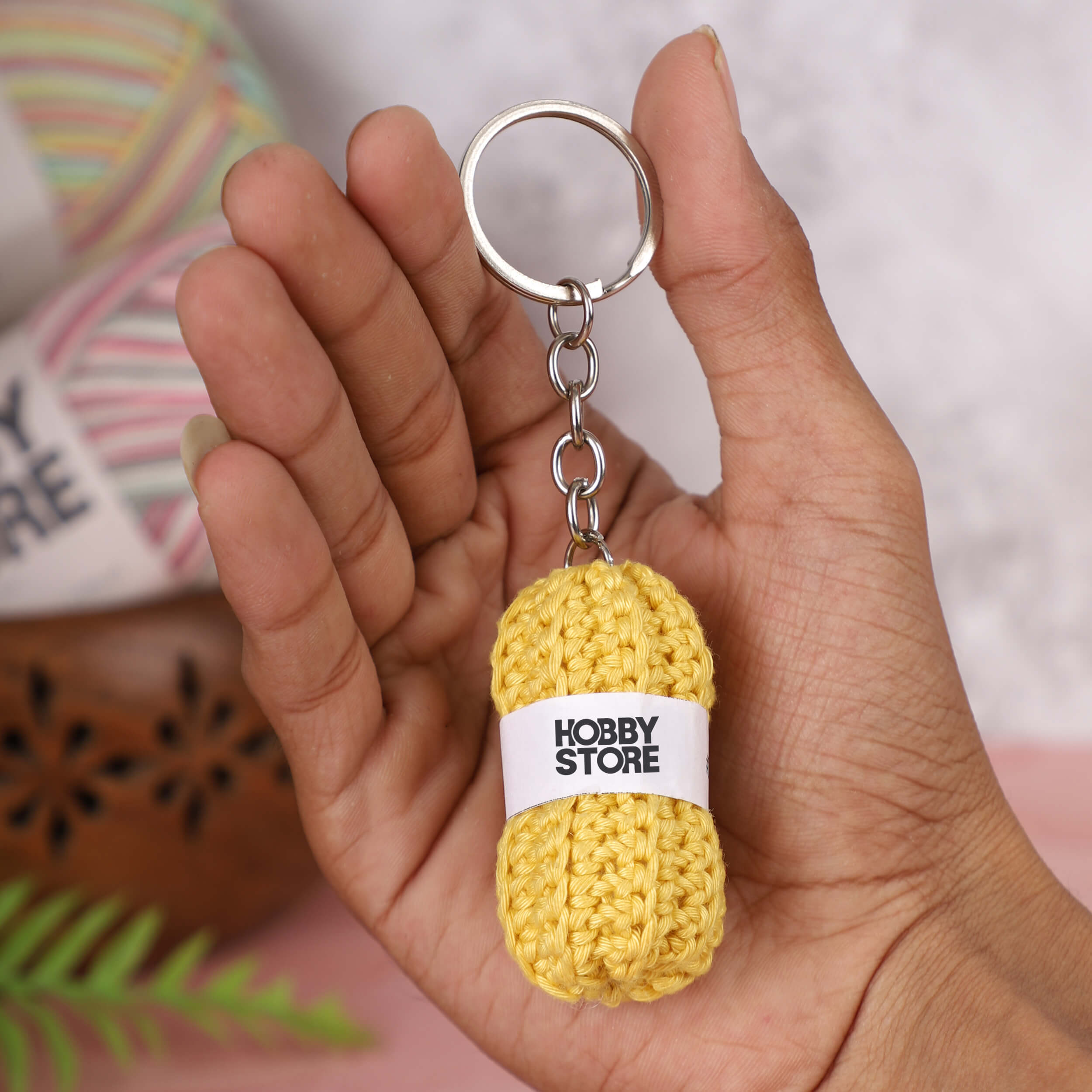 Hobby Store Mini Yarn Ball Keychains