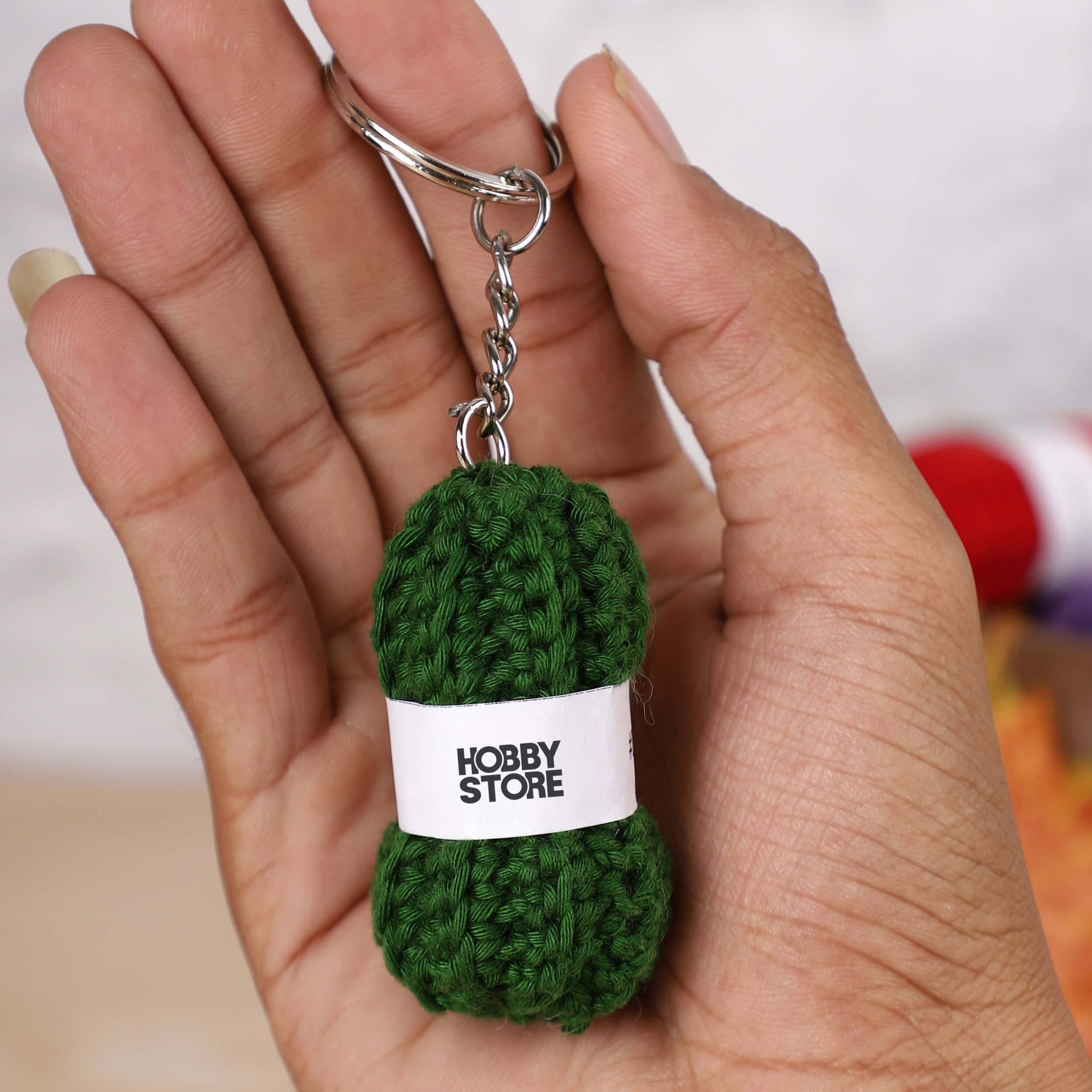 Hobby Store Mini Yarn Ball Keychains