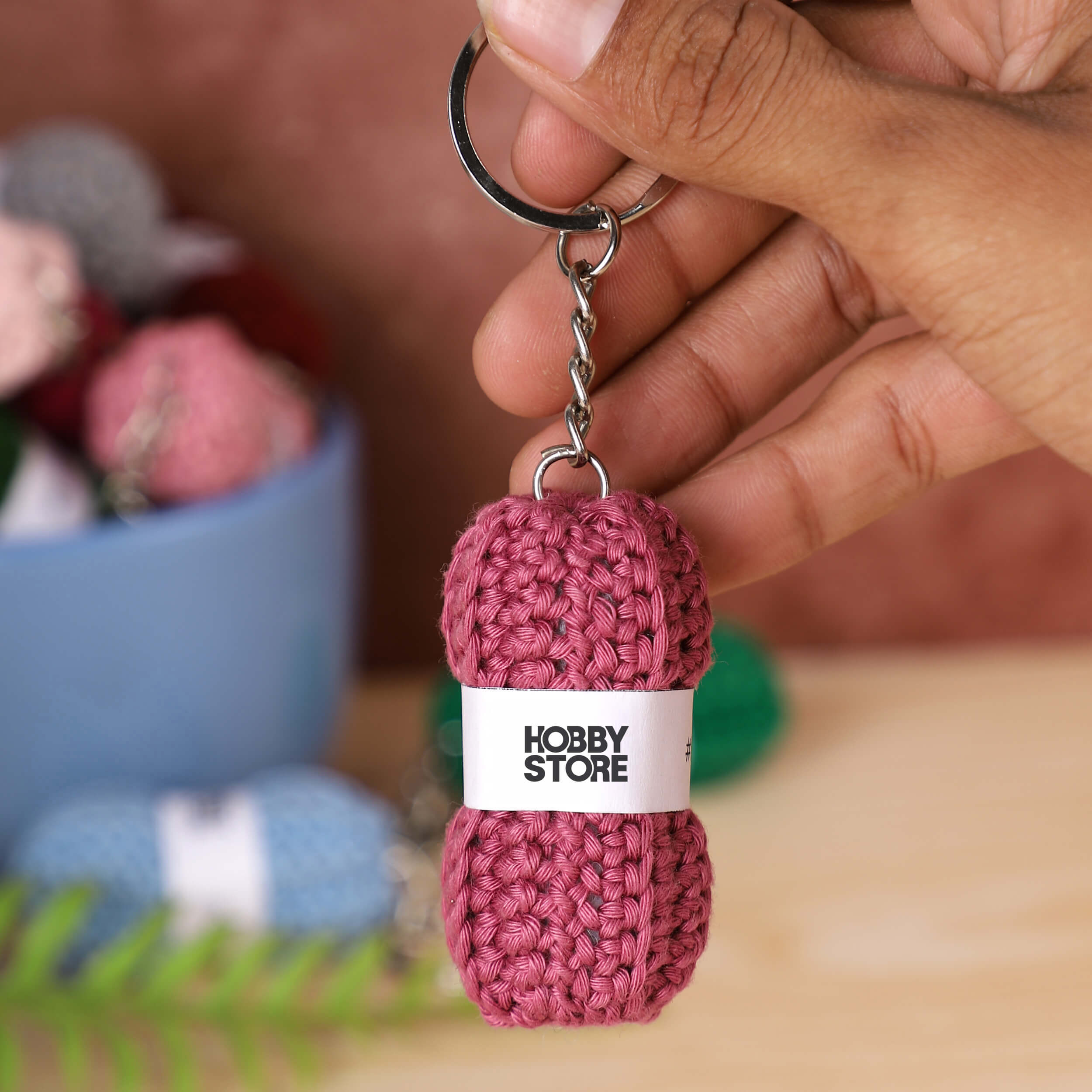 Hobby Store Mini Yarn Ball Keychains