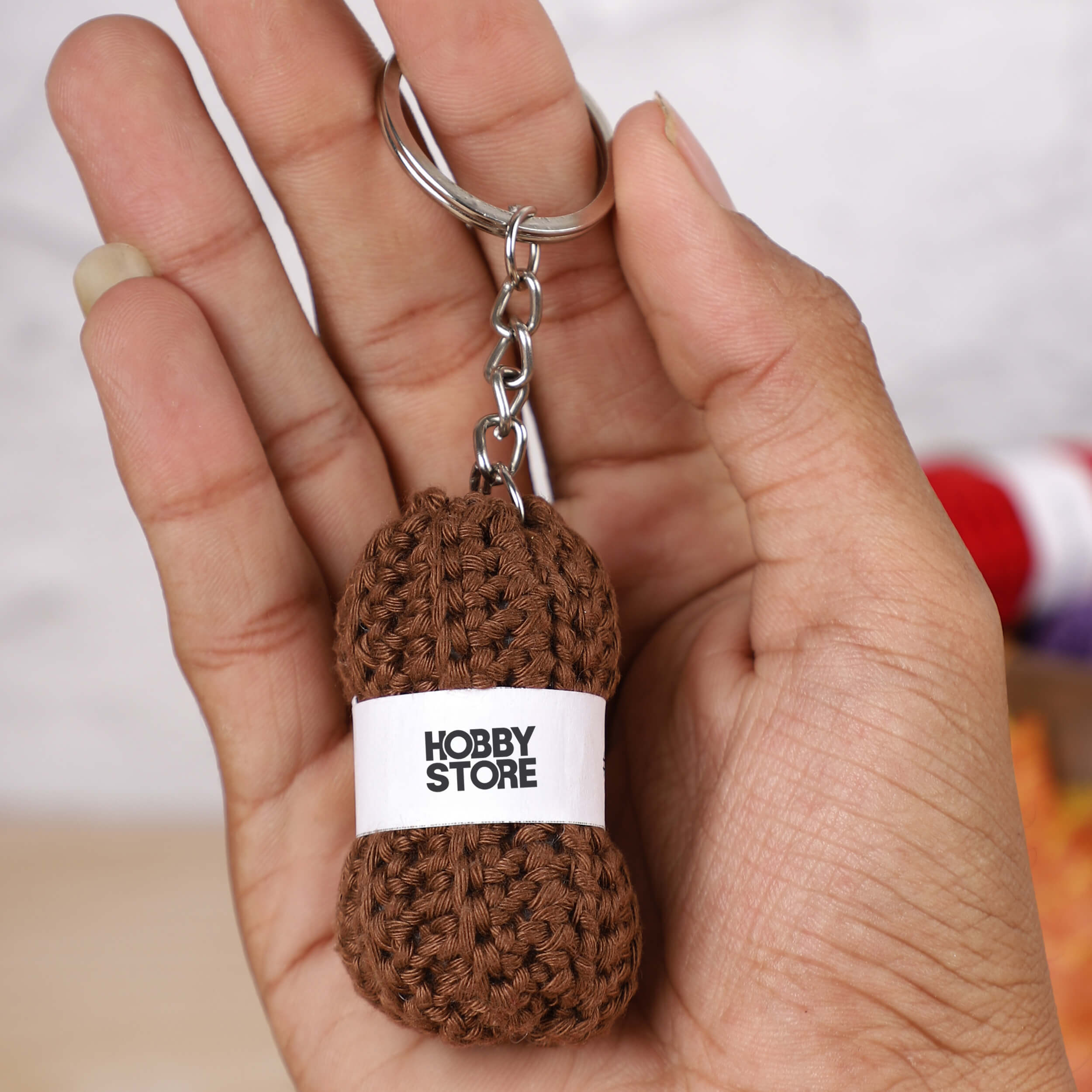 Hobby Store Mini Yarn Ball Keychains