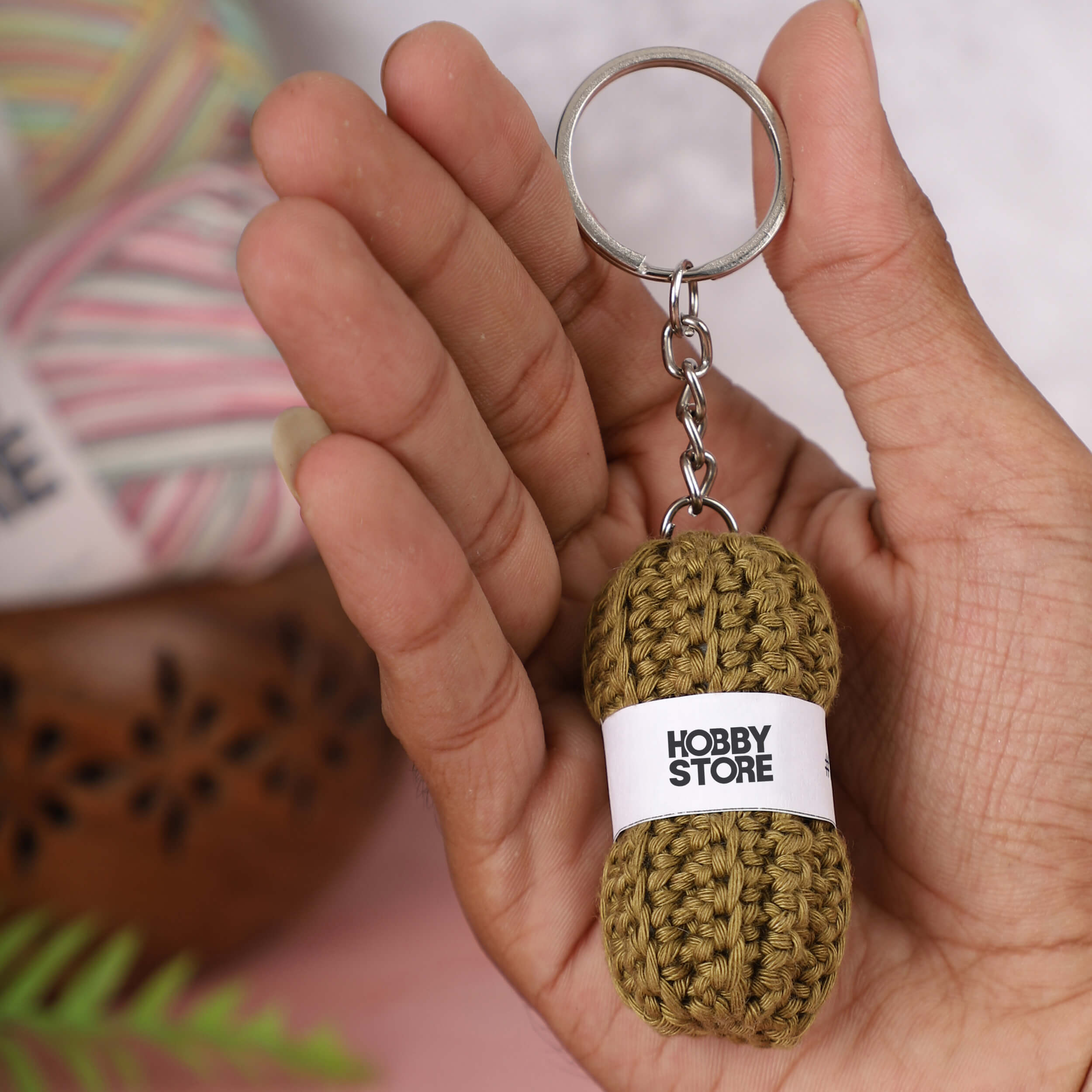 Hobby Store Mini Yarn Ball Keychains
