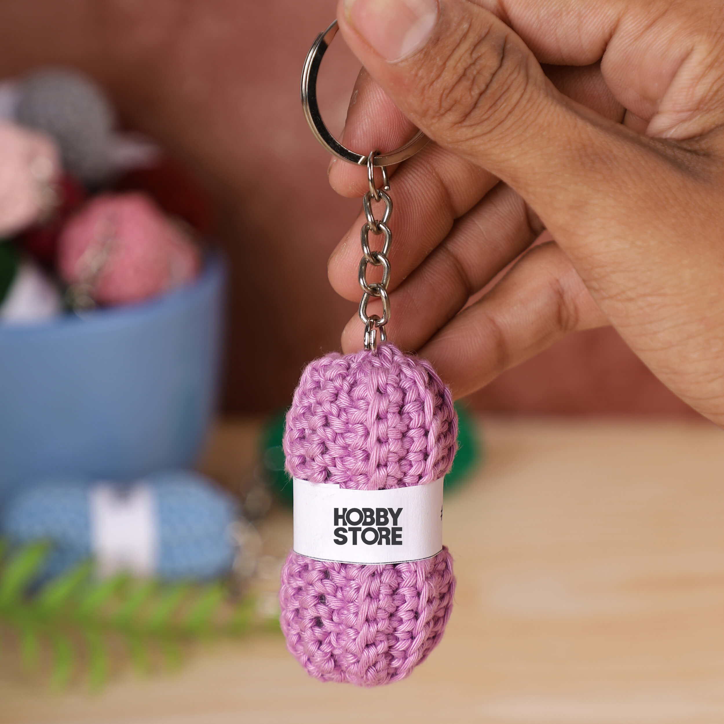 Hobby Store Mini Yarn Ball Keychains