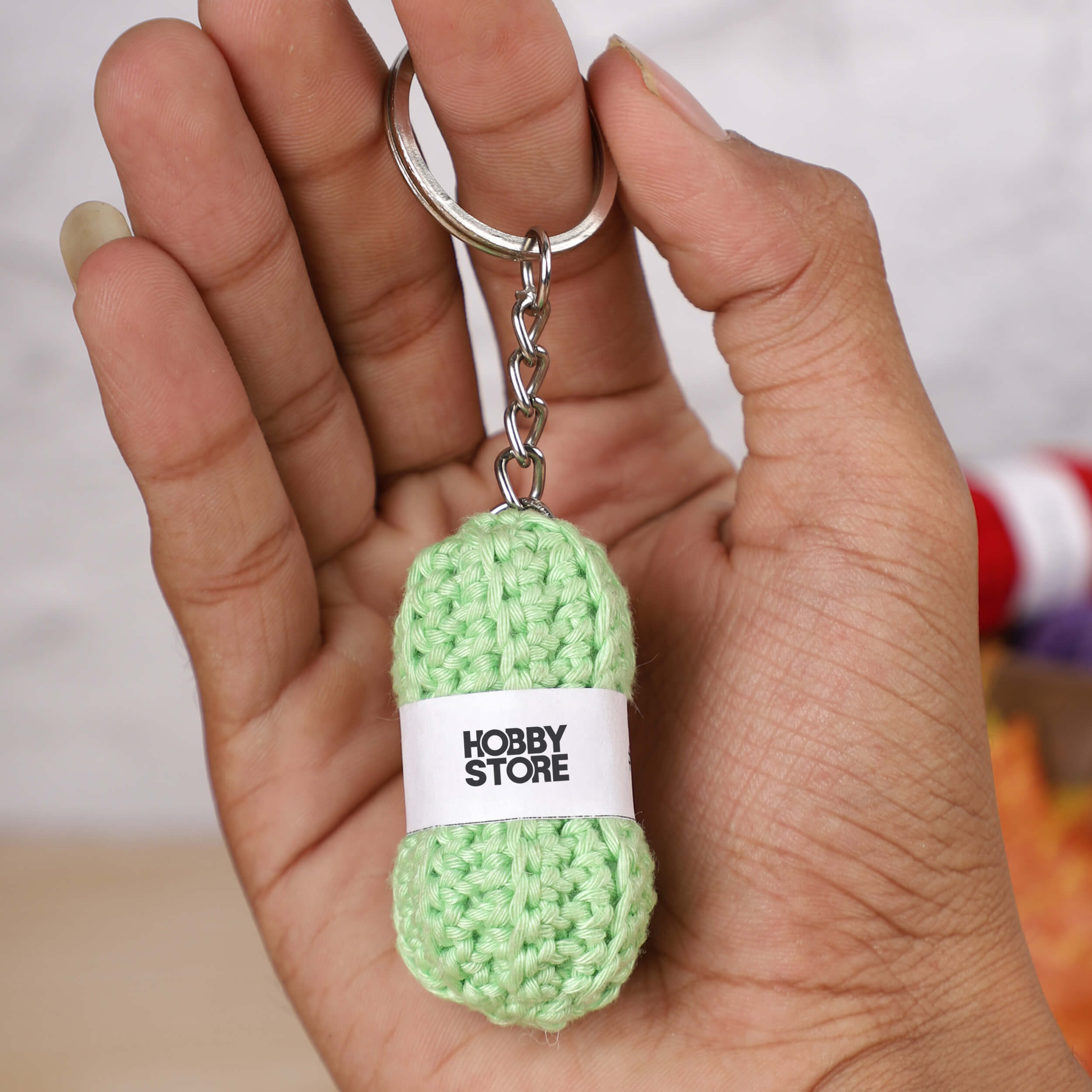 Hobby Store Mini Yarn Ball Keychains