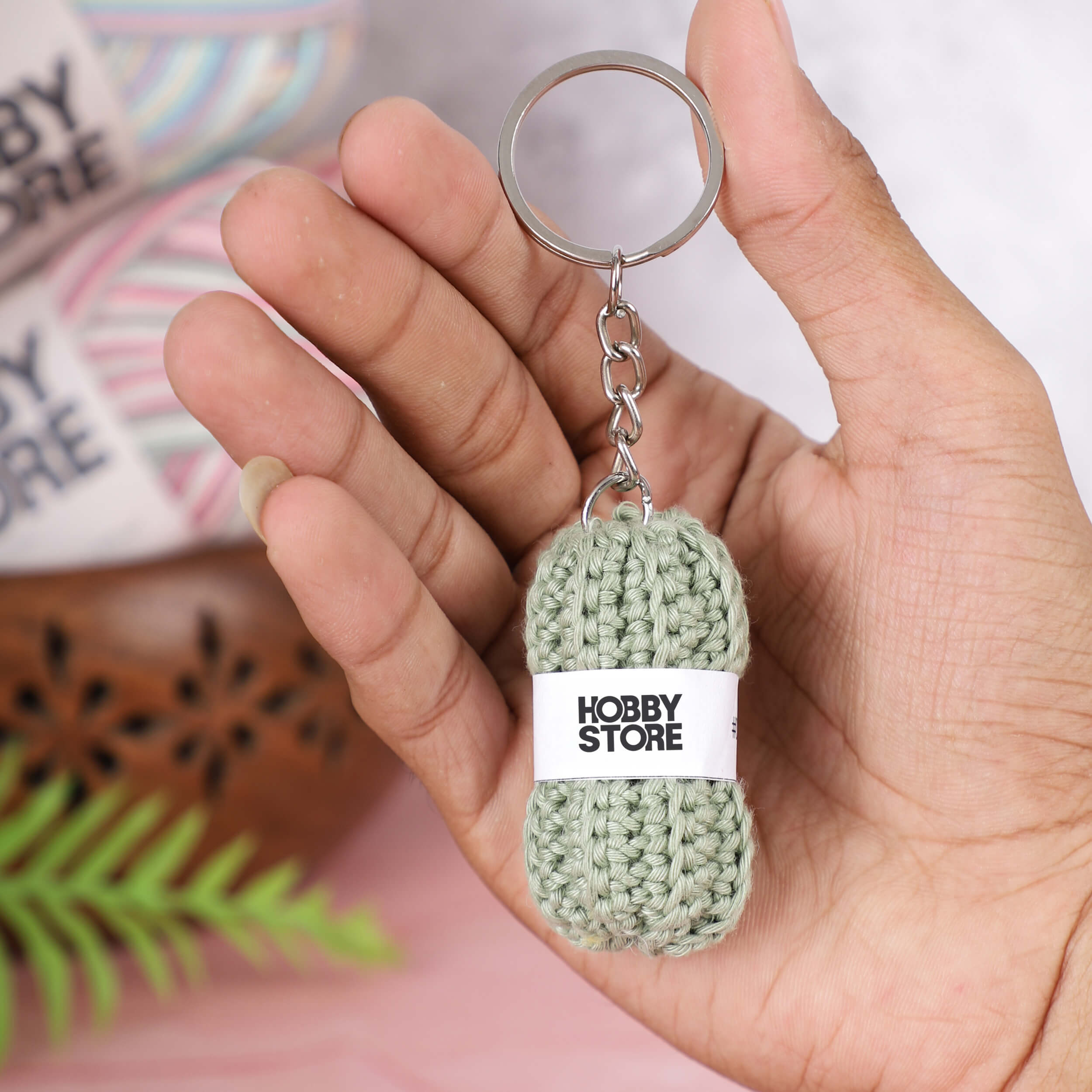 Hobby Store Mini Yarn Ball Keychains