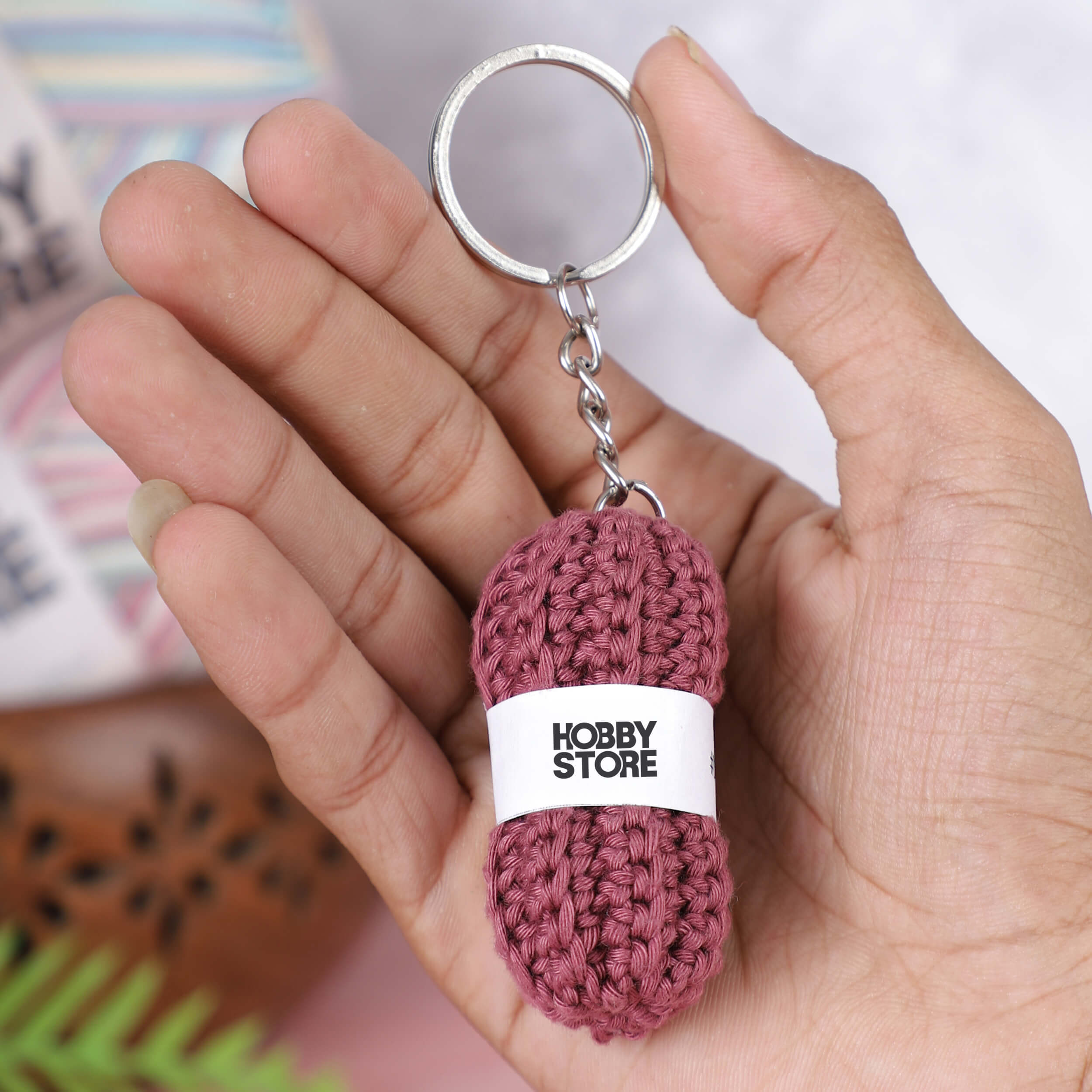 Hobby Store Mini Yarn Ball Keychains