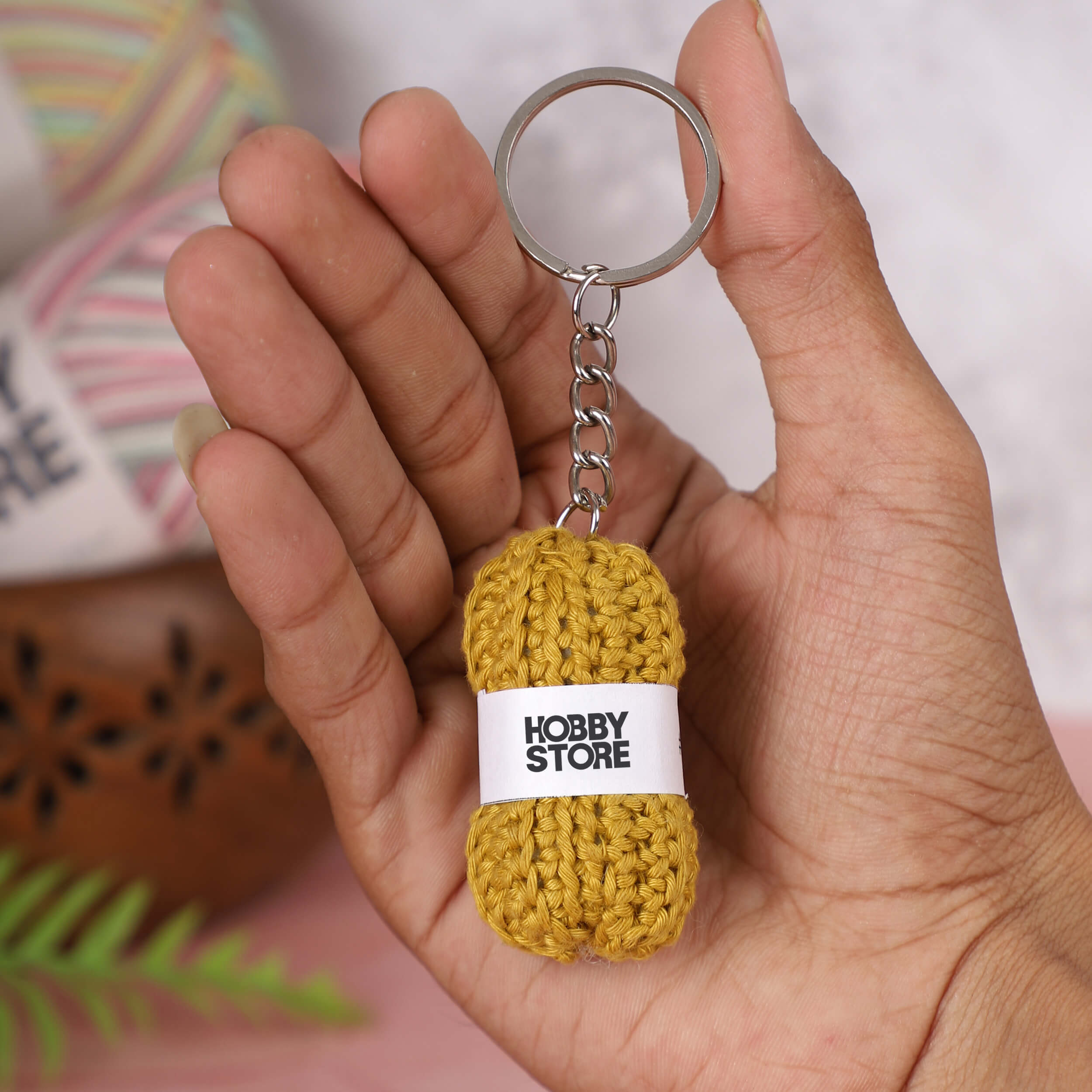 Hobby Store Mini Yarn Ball Keychains