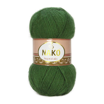 Nako Angora Luks Yarn - Green 10665
