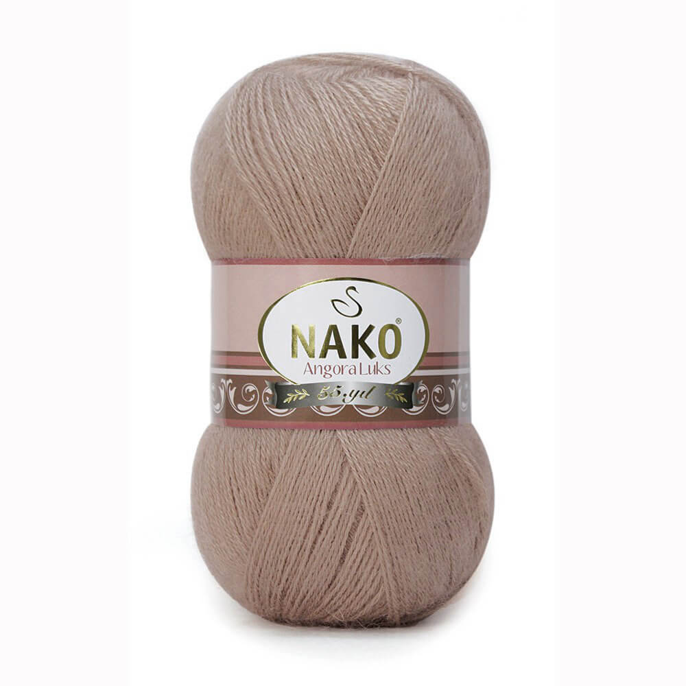 Nako Angora Luks Yarn - Brown 11054
