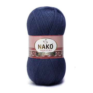 Nako Angora Luks Yarn - Navy Blue 11458