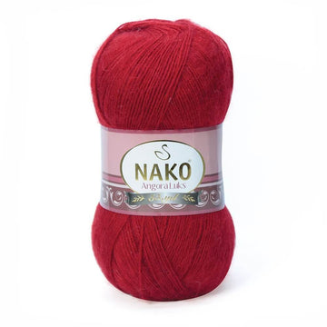 Nako Angora Luks Yarn - Red 1175