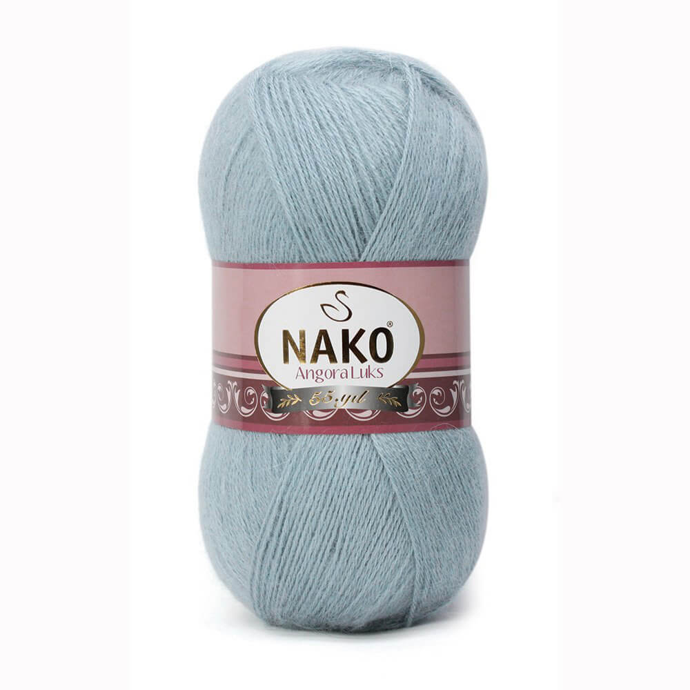 Nako Angora Luks Yarn - Blue 12408