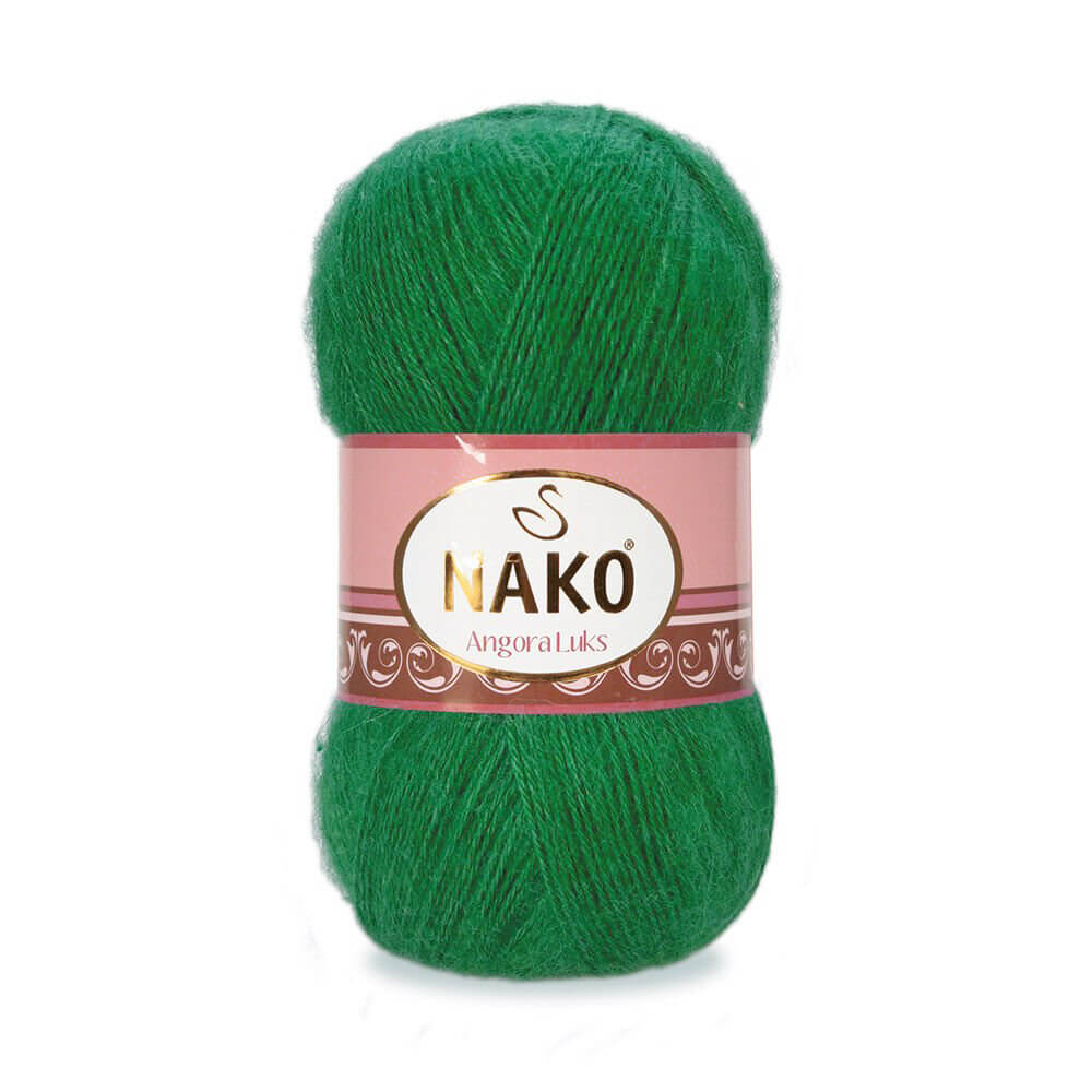 Nako Angora Luks Yarn - Green 13871