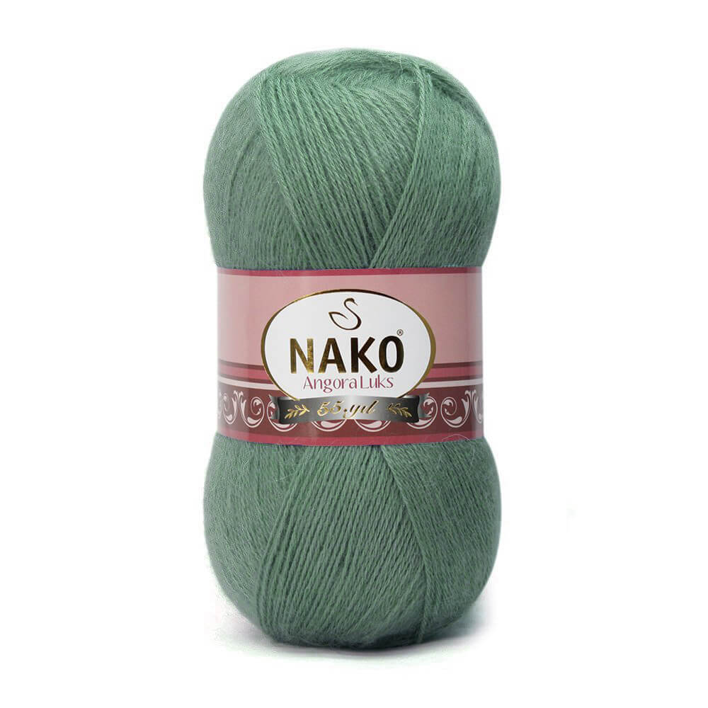 Nako Angora Luks Yarn - Green 1631
