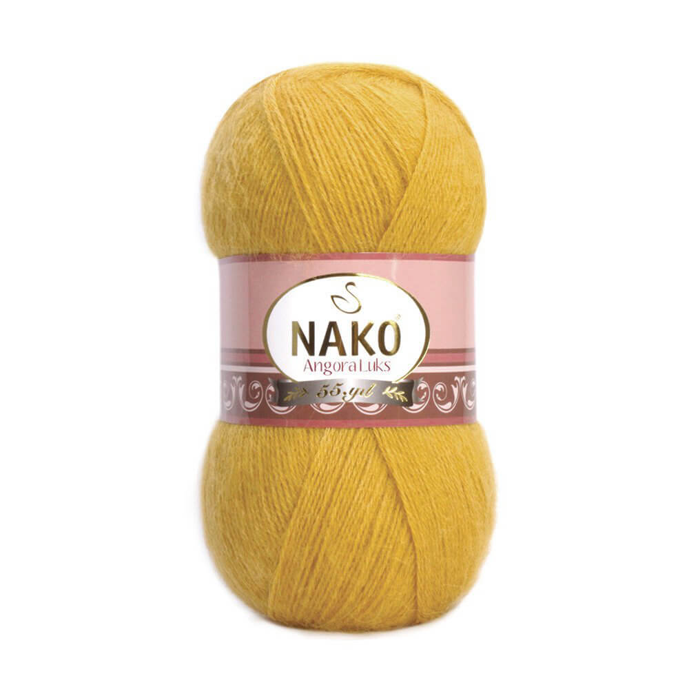 Nako Angora Luks Yarn - Yellow 1636
