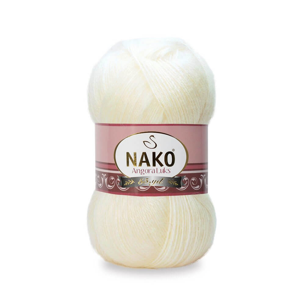Nako Angora Luks Yarn - Cream 23403