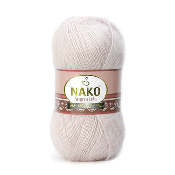 Nako Angora Luks Yarn - Open Fall Rose 318