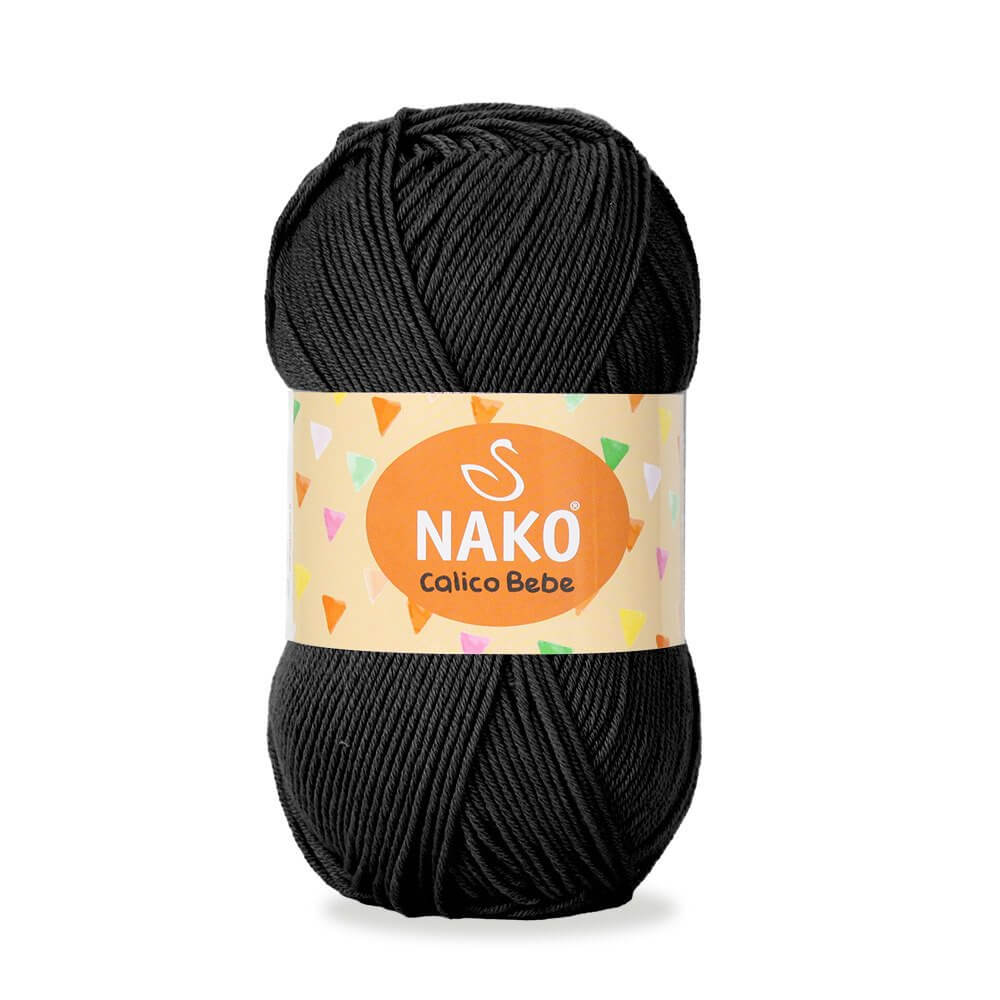 Nako Calico Bebe Yarn - Black 217
