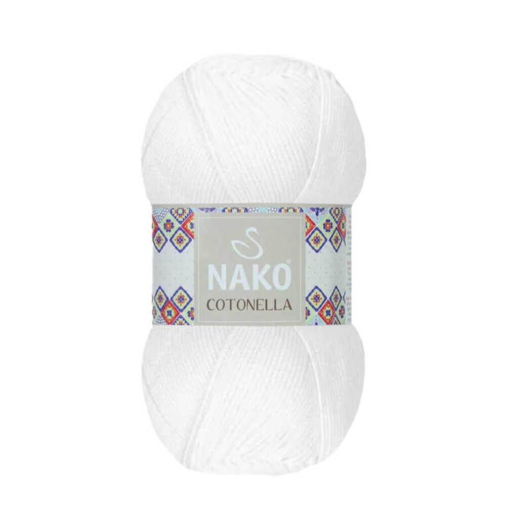 Nako Cotonella Yarn - White 208