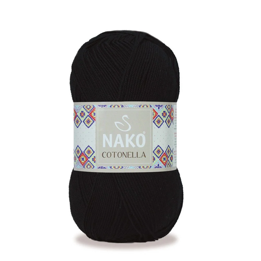 Nako Cotonella Yarn - Black 217