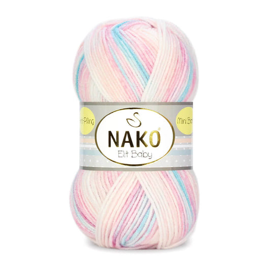 Nako Elit Baby Mini Batik Yarn - Multi-Color 32431