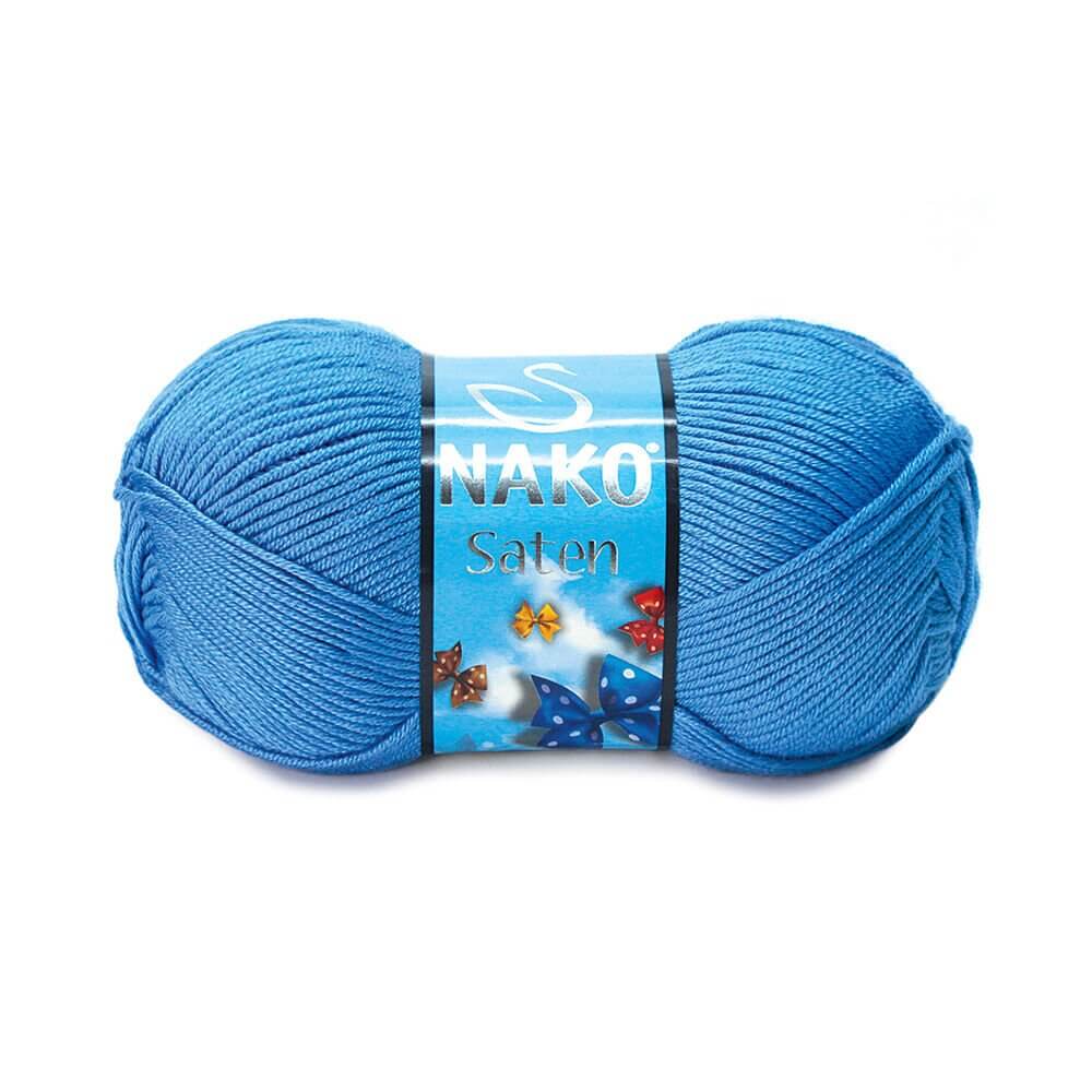 Nako Saten Yarn - Blue 1256