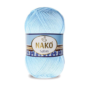 Nako Saten Yarn - Blue 1820