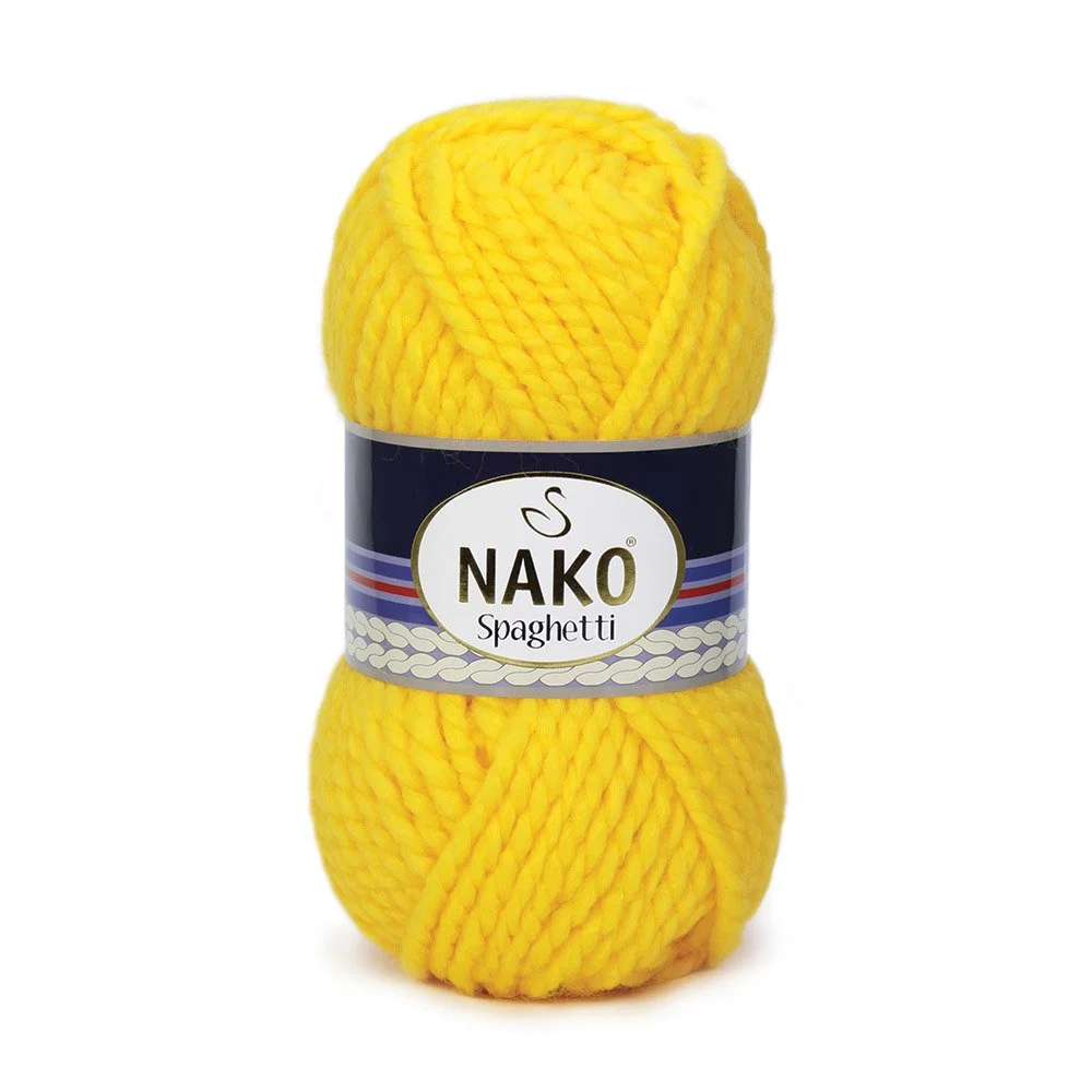 Nako Spaghetti Thick Chunky Yarn - Yellow 1253