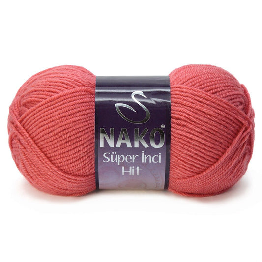 Nako Super Inci Hit Yarn - Coral Red 11227