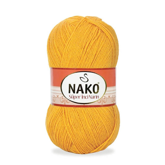 Nako Super Inci Narin Yarn - Yellow 10129