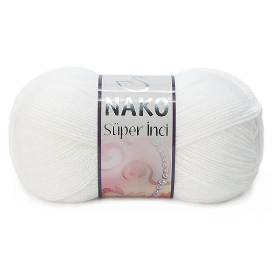 Nako Super Inci Yarn - White 208