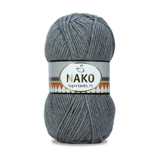 Nako Superlambs 25 Yarn - Grey 790