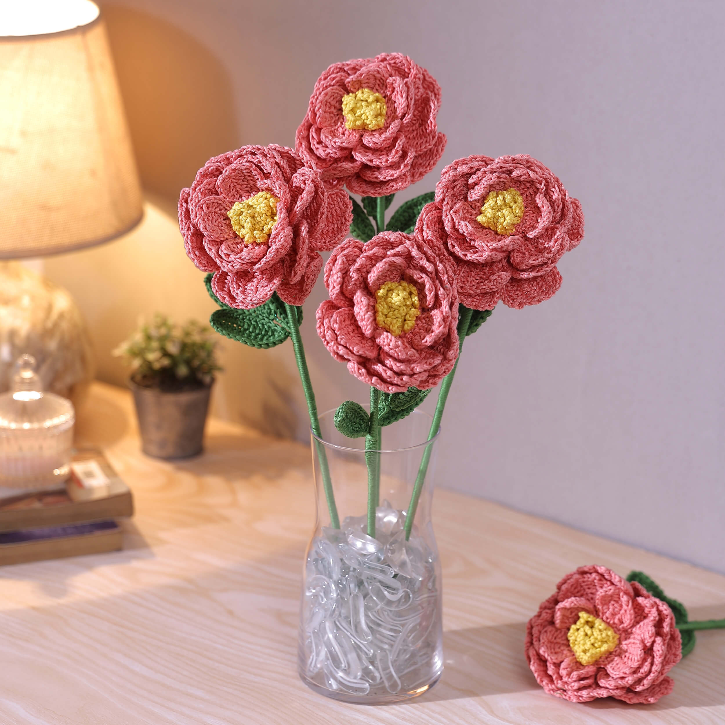 Peony - Handcrafted Crochet Flowers