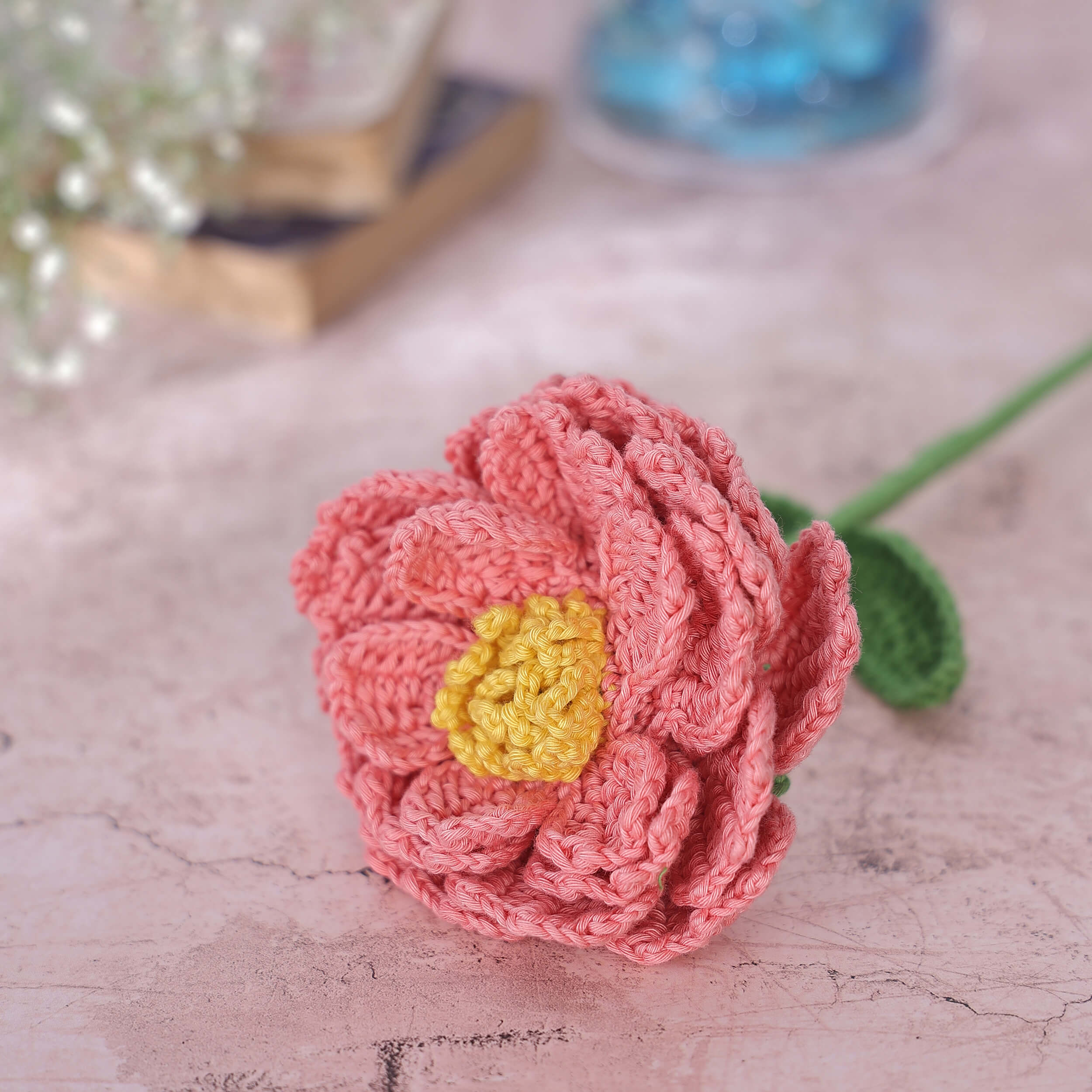 Peony - Handcrafted Crochet Flowers