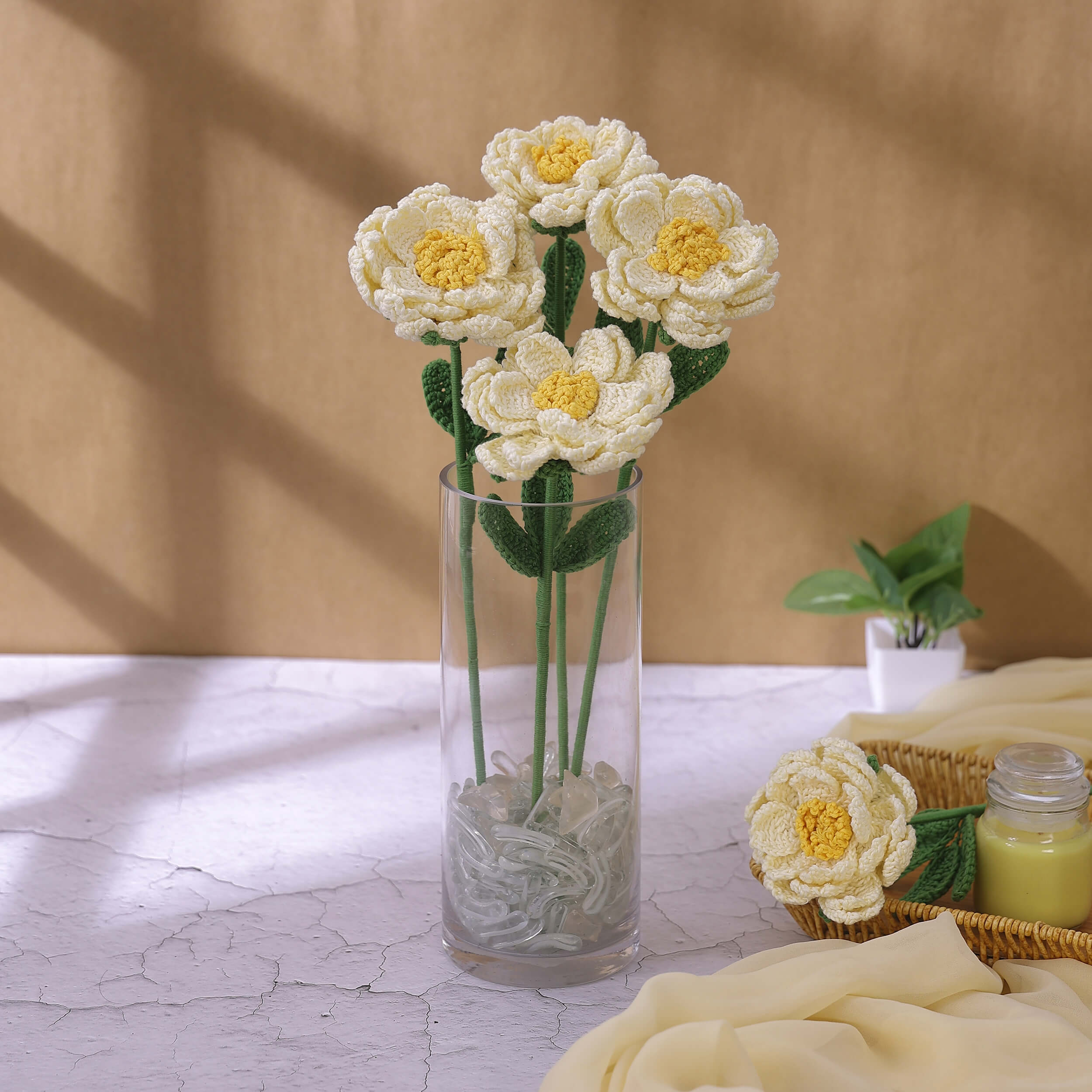 Peony - Handcrafted Crochet Flowers
