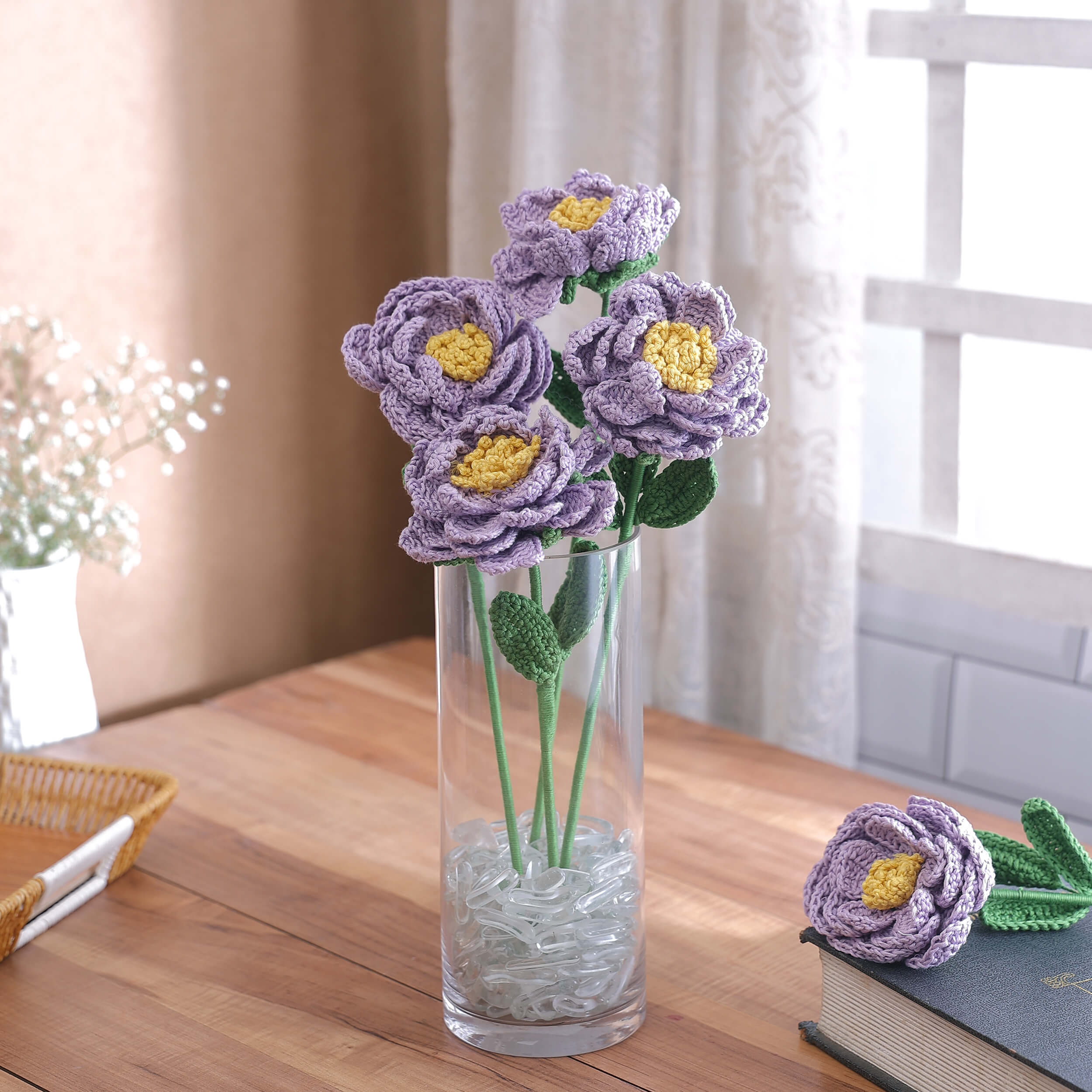 Peony - Handcrafted Crochet Flowers