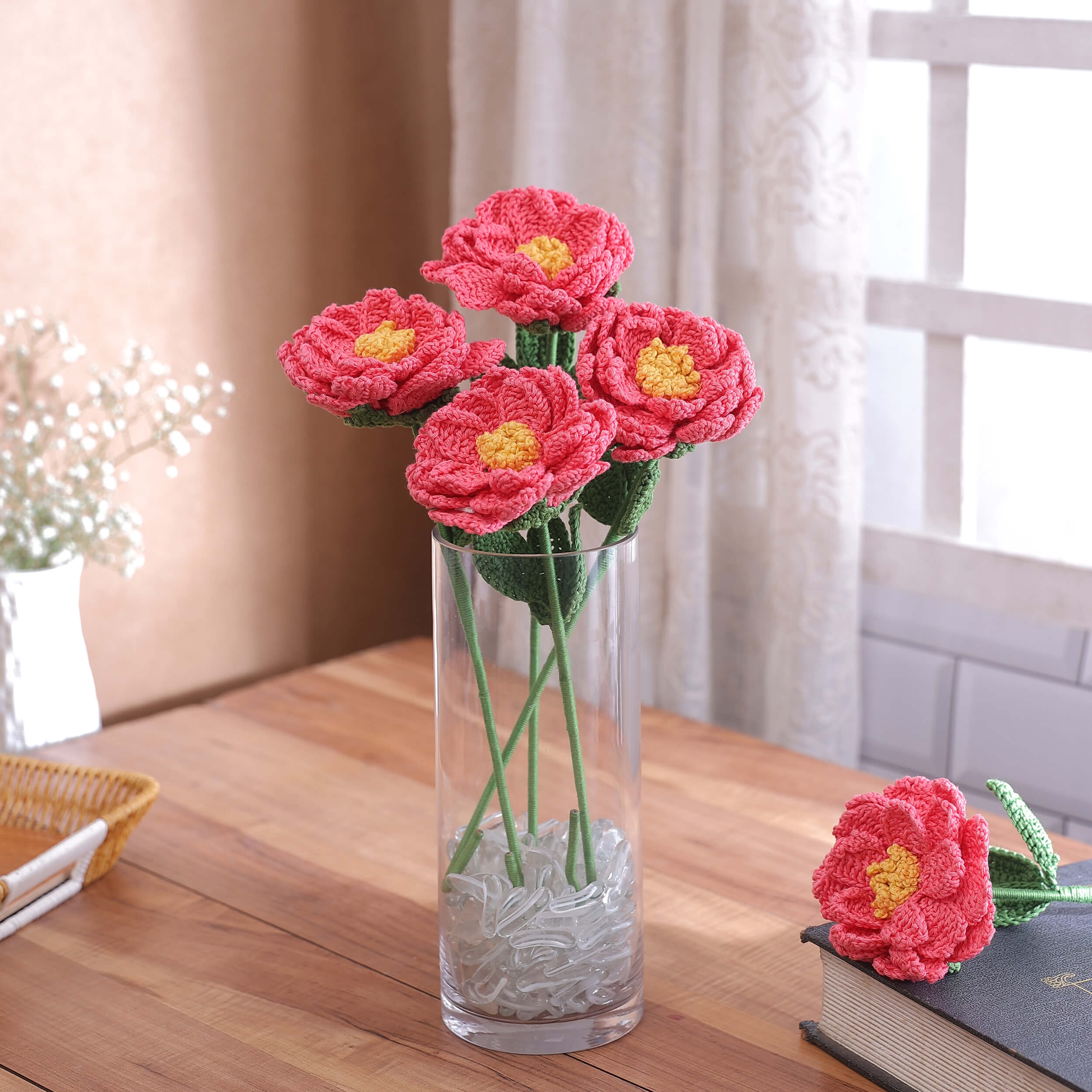 Peony - Handcrafted Crochet Flowers