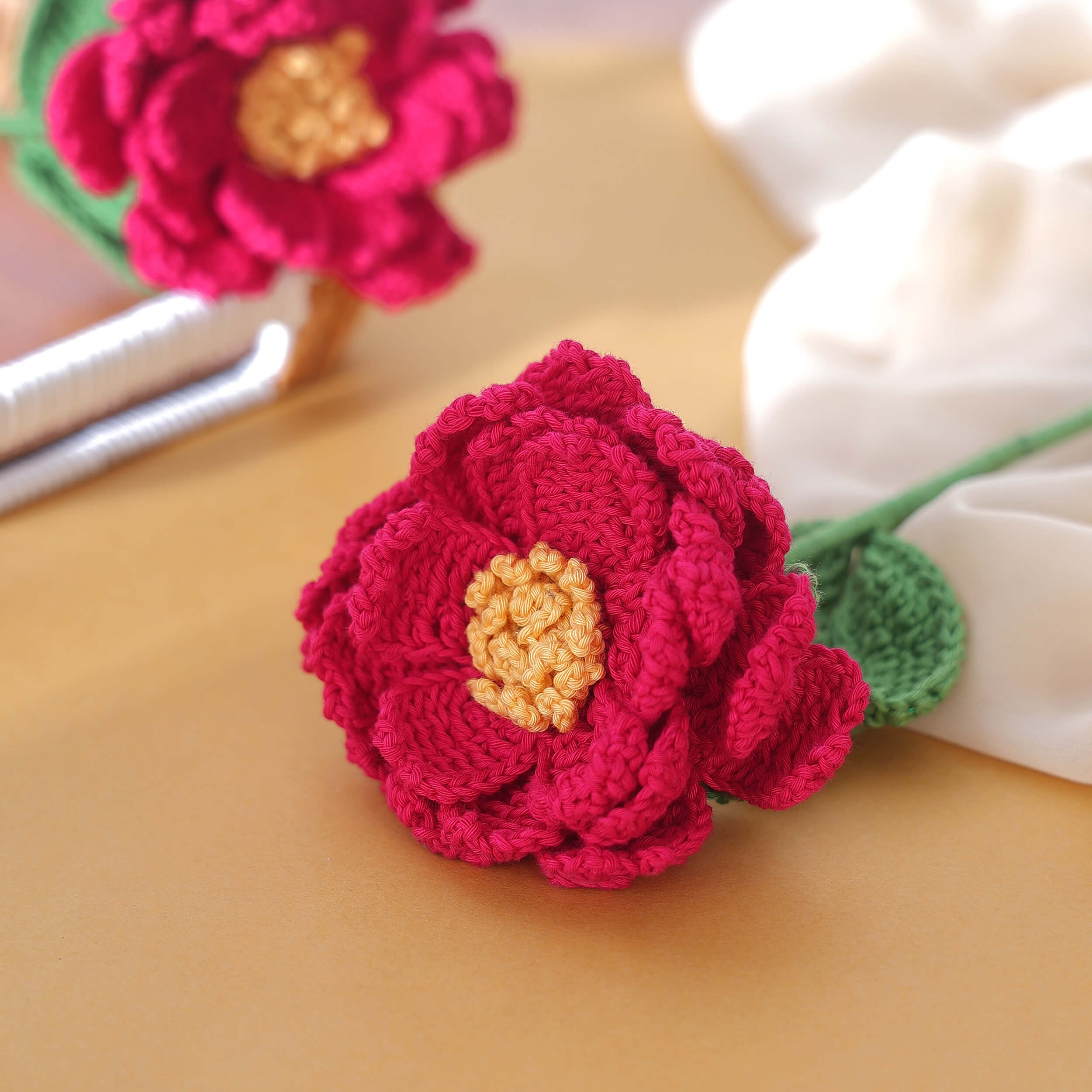 Peony - Handcrafted Crochet Flowers