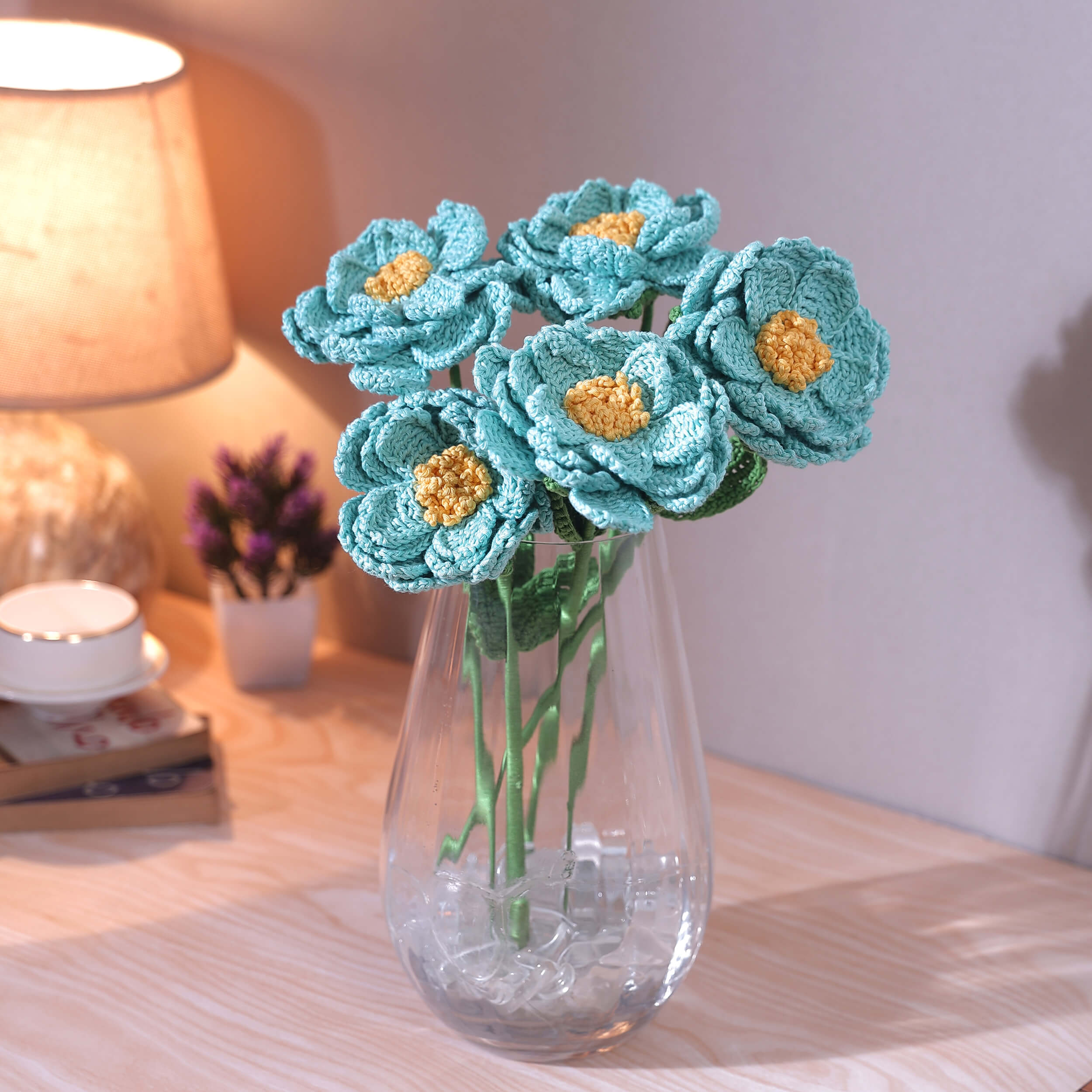 Peony - Handcrafted Crochet Flowers