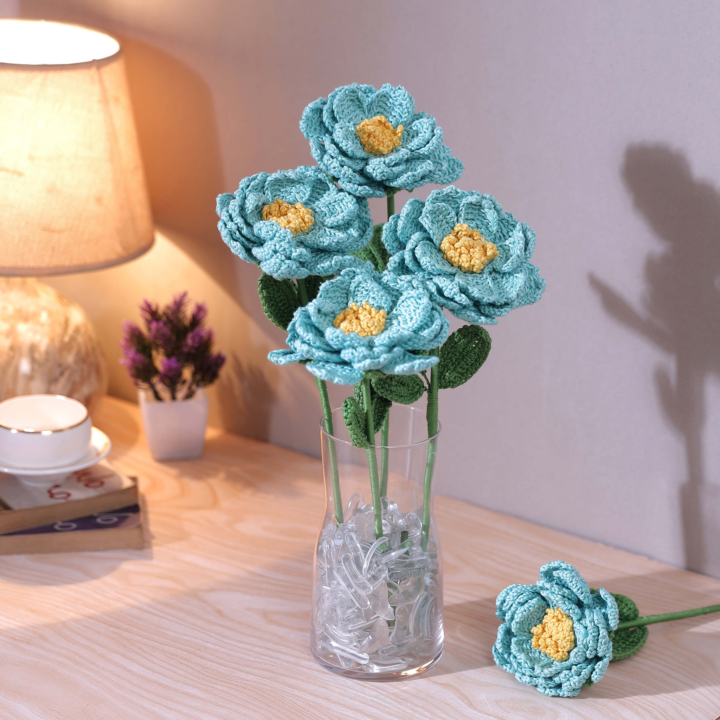 Peony - Handcrafted Crochet Flowers