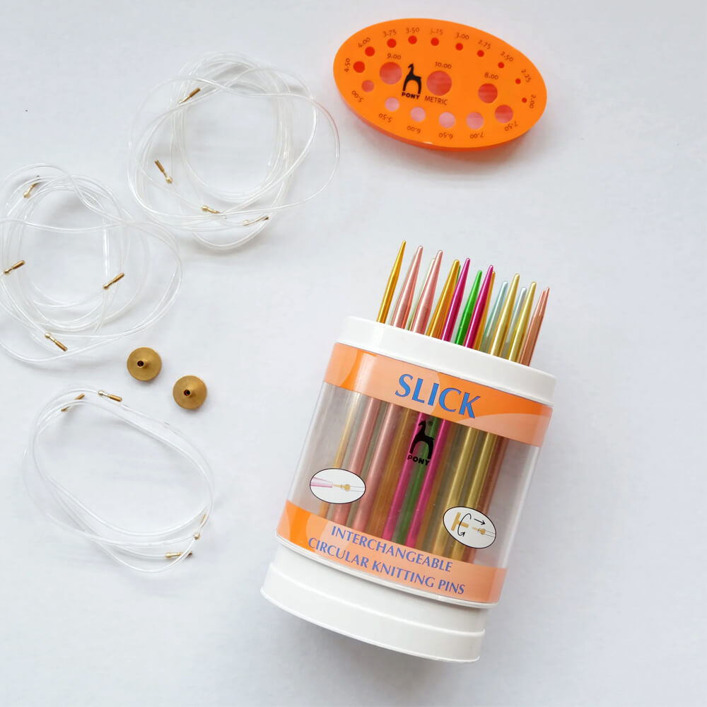 Pony Slick Interchangeable Circular Knitting Needle Set