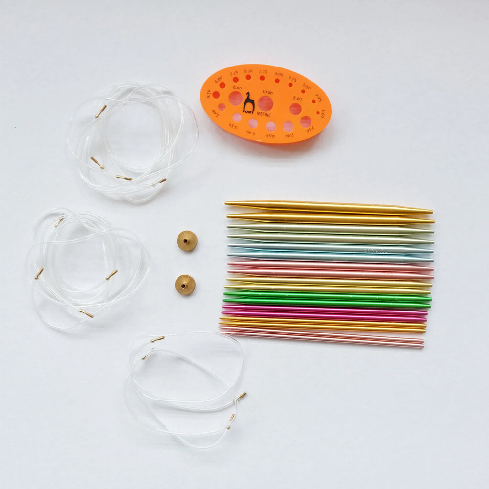 Pony Slick Interchangeable Circular Knitting Needle Set