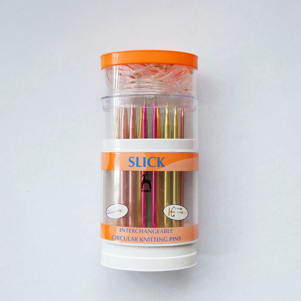 Pony Slick Interchangeable Circular Knitting Needle Set